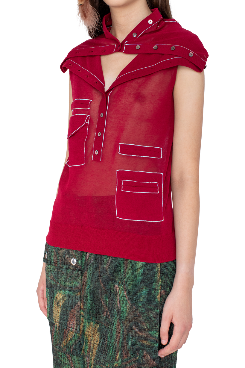 KREINER Knit Roll Neck — Claret