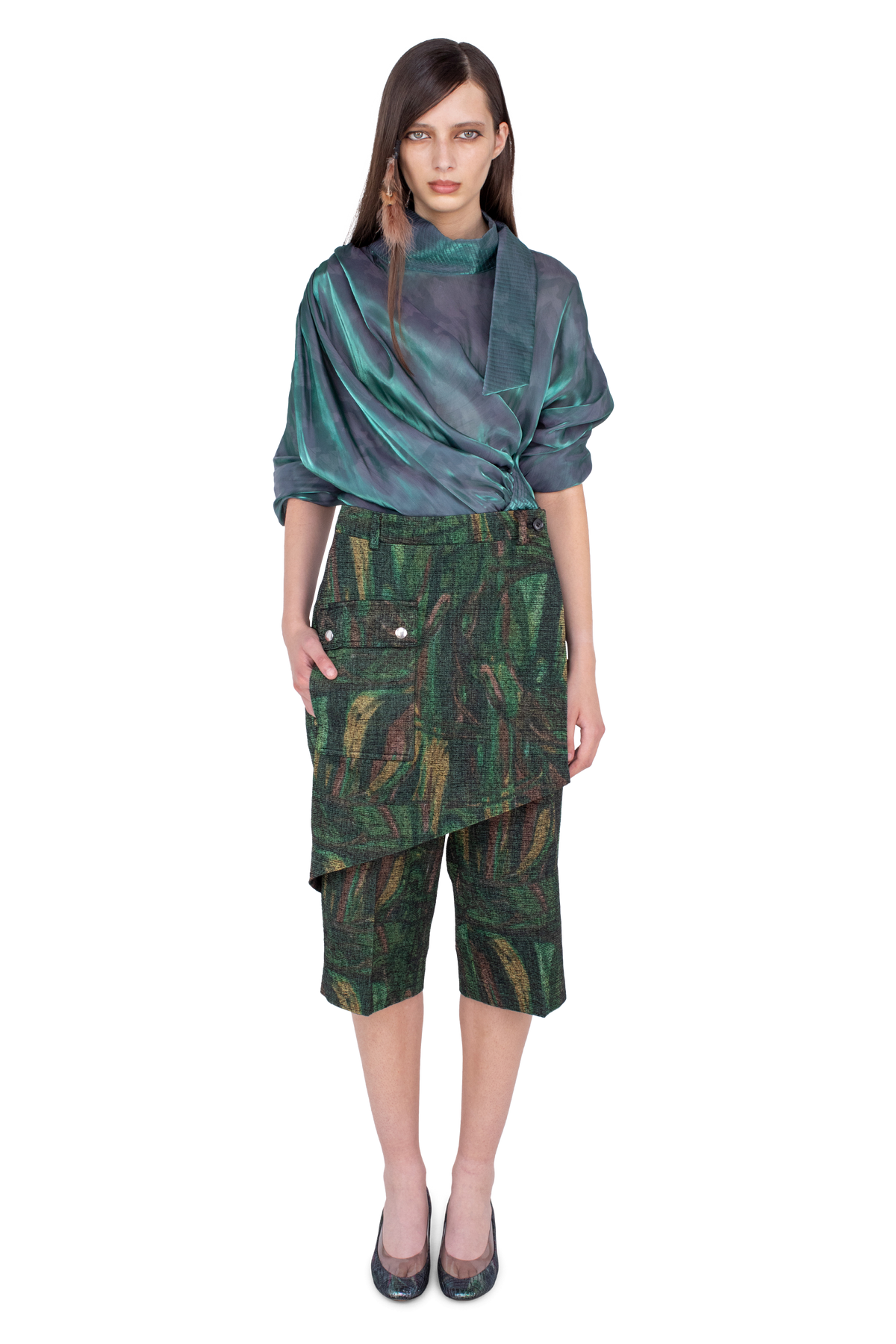 LINNET  Wrap Culottes — Forest Print