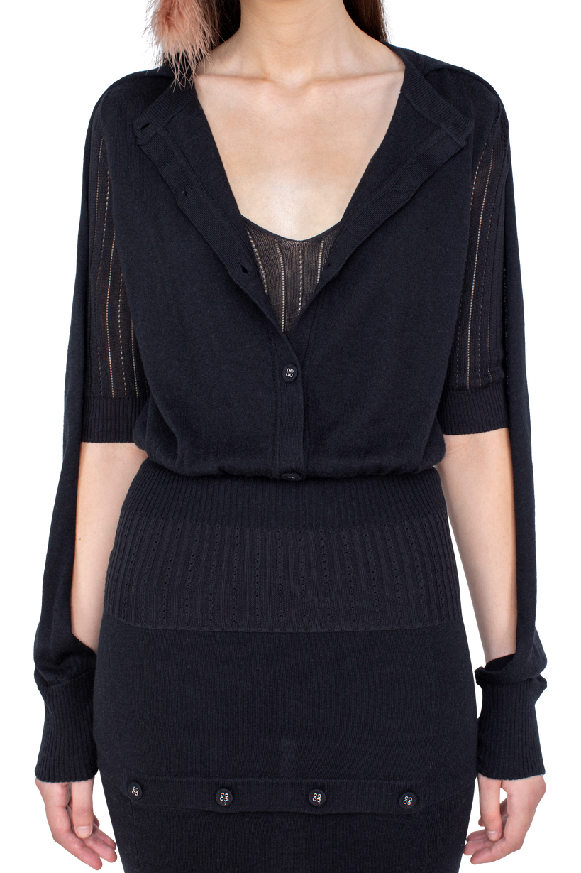 CORELLA Double Sleeve Jumper — Nebular Black
