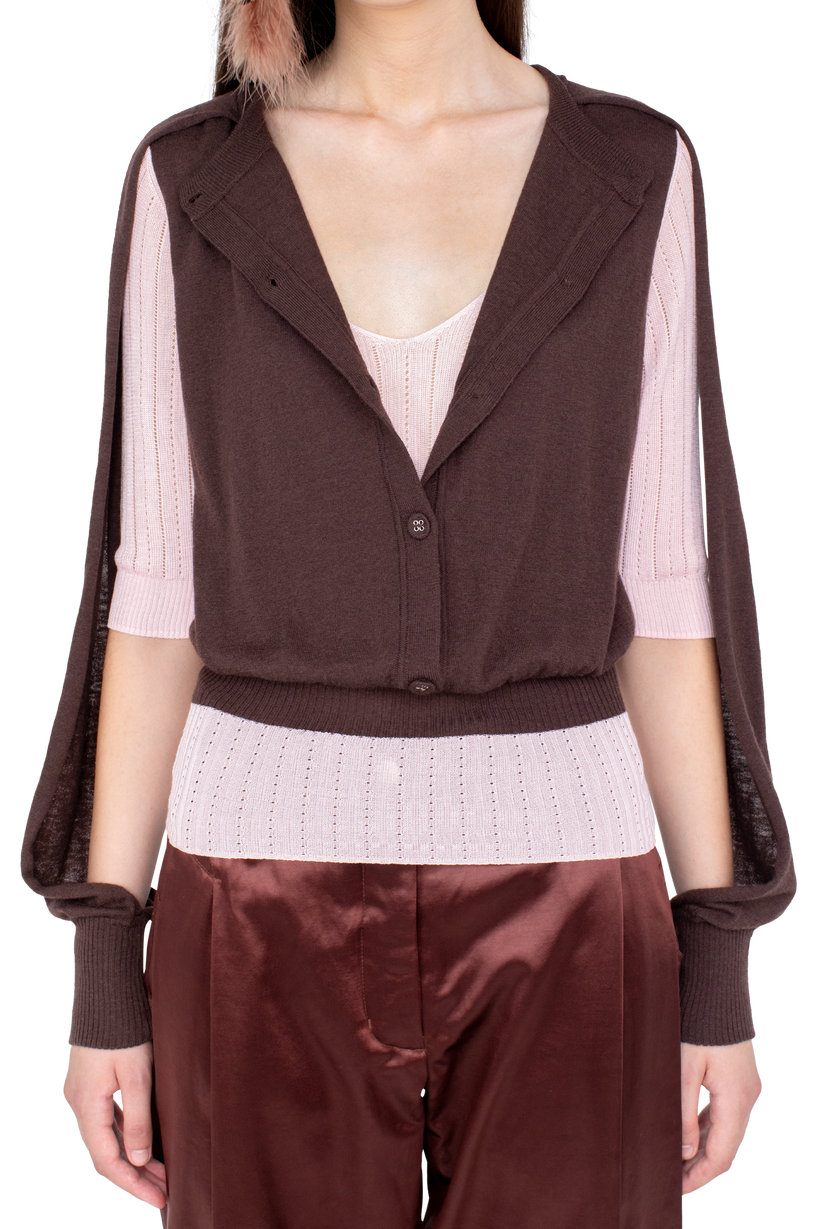 CORELLA Double Sleeve Jumper — Mahogany