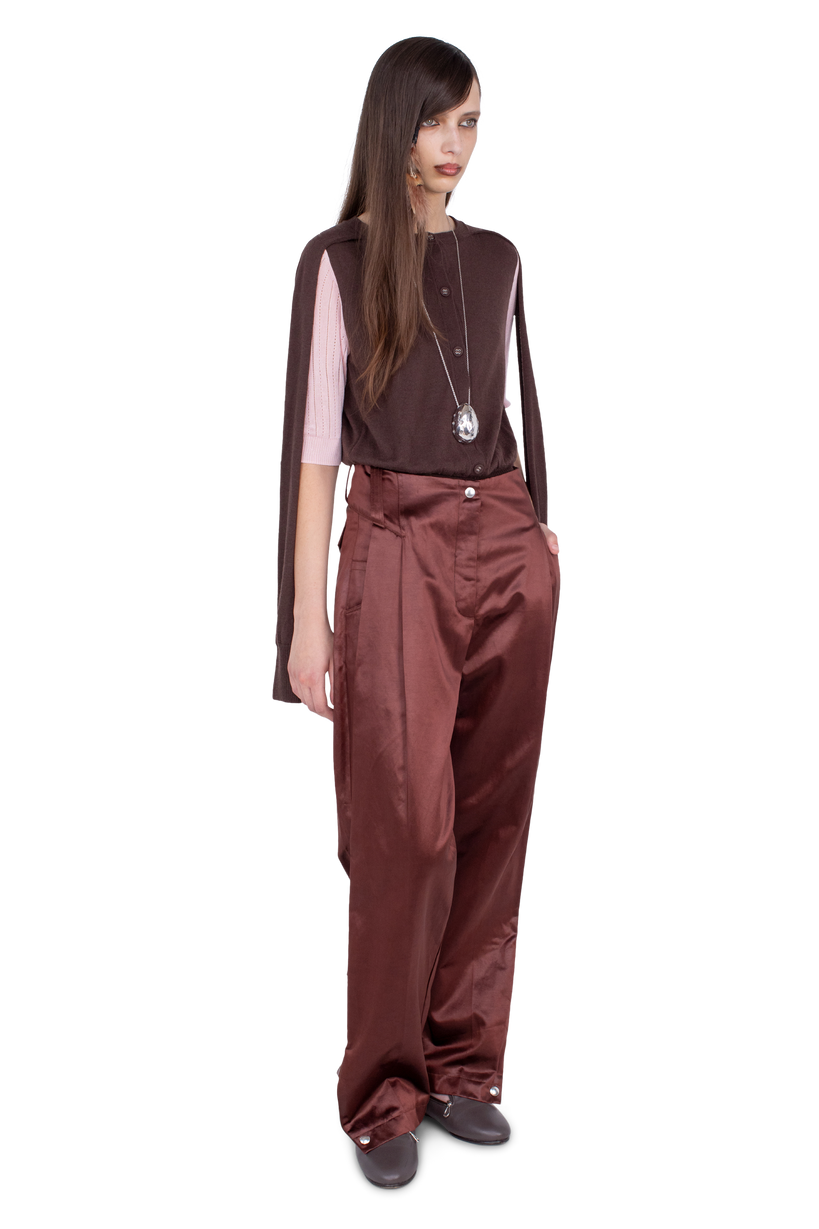 CORELLA Double Sleeve Jumper — Mahogany
