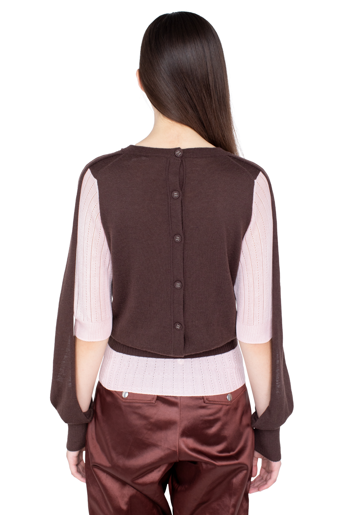 CORELLA Double Sleeve Jumper — Mahogany