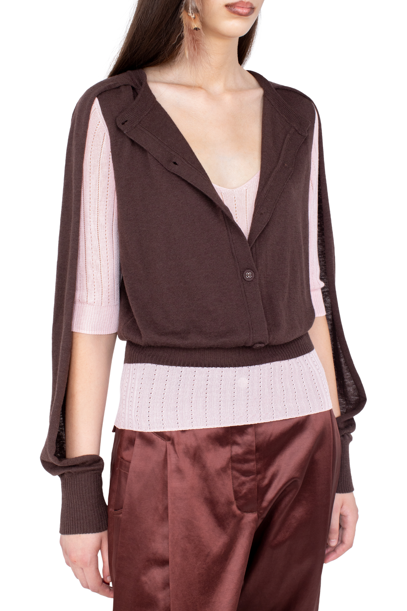 CORELLA Double Sleeve Jumper — Mahogany