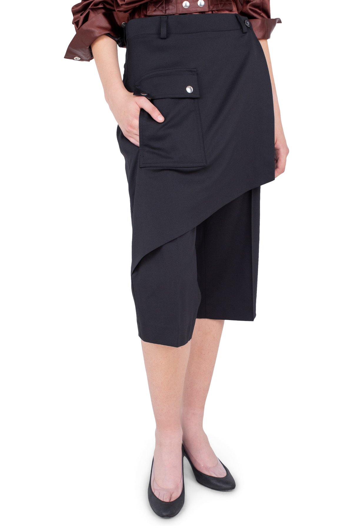 LINNET Wrap Culottes — Crow Black