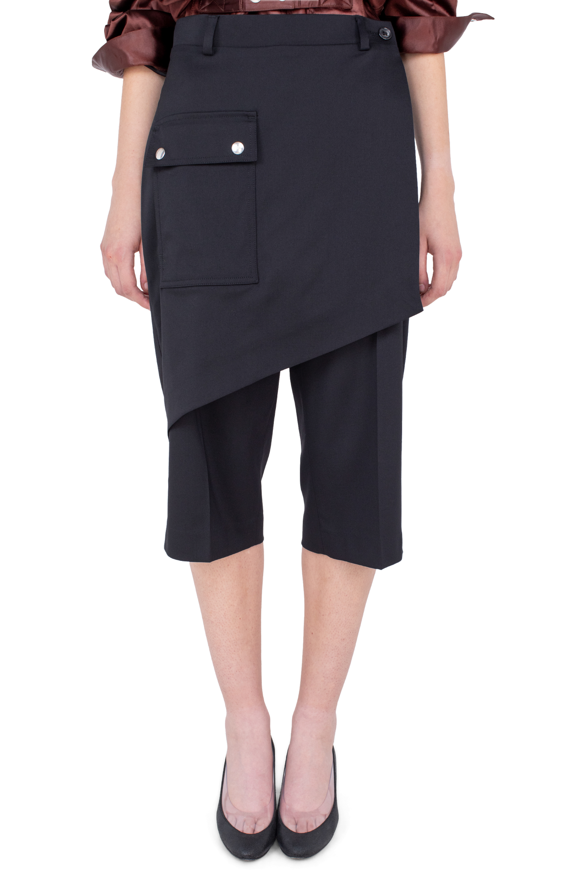 LINNET Wrap Culottes — Crow Black