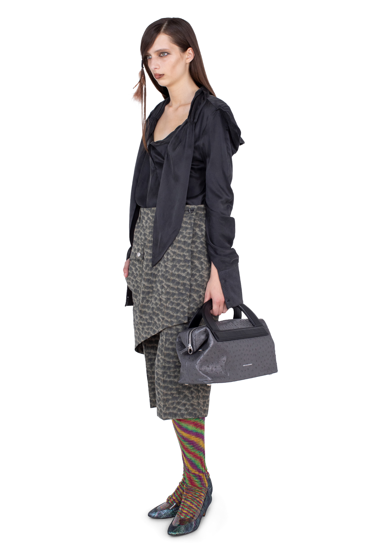 LINNET Wrap Culottes — Feather Print