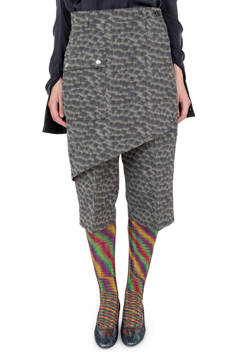 LINNET Wrap Culottes — Feather Print