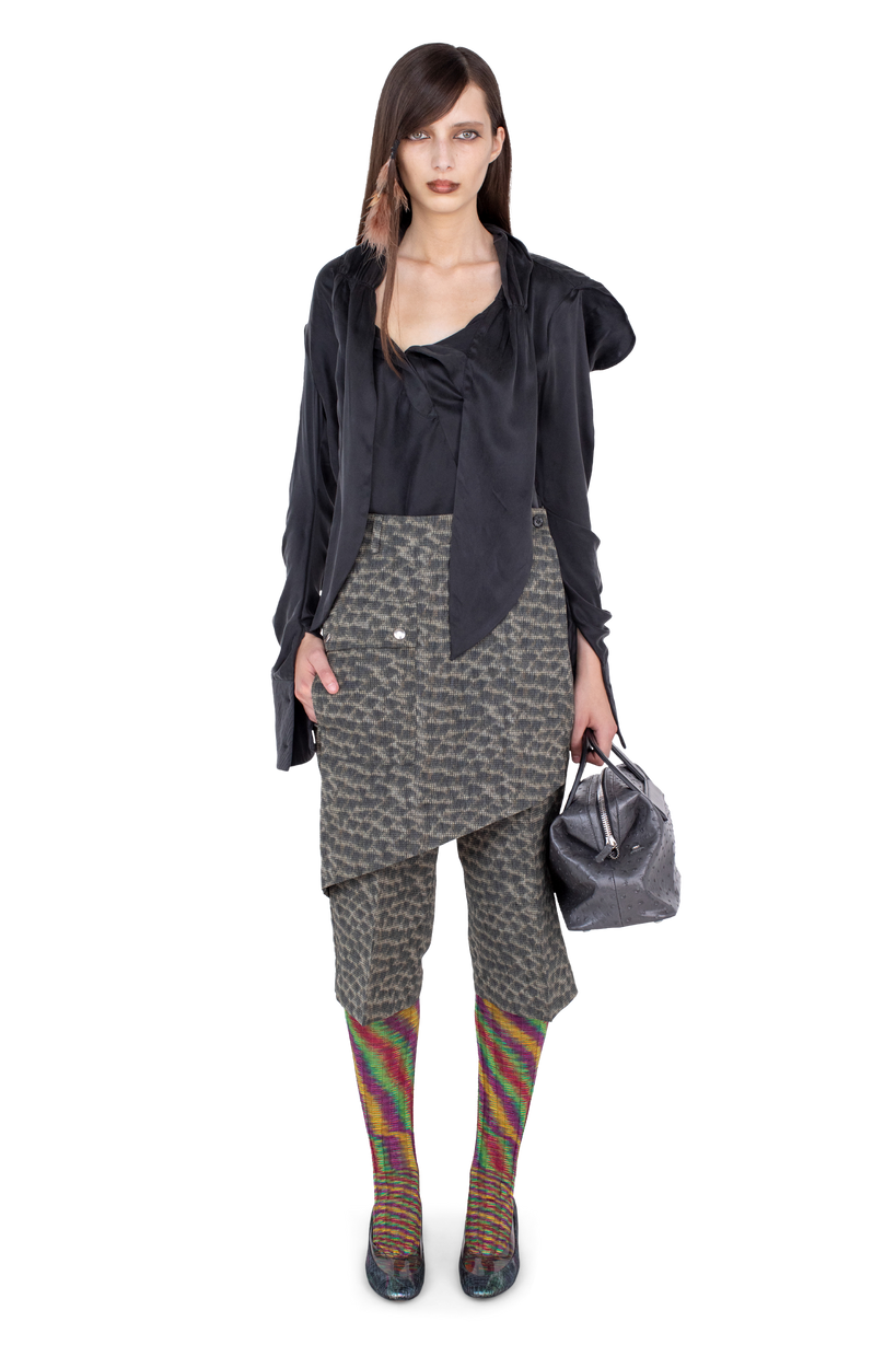 LINNET Wrap Culottes — Feather Print