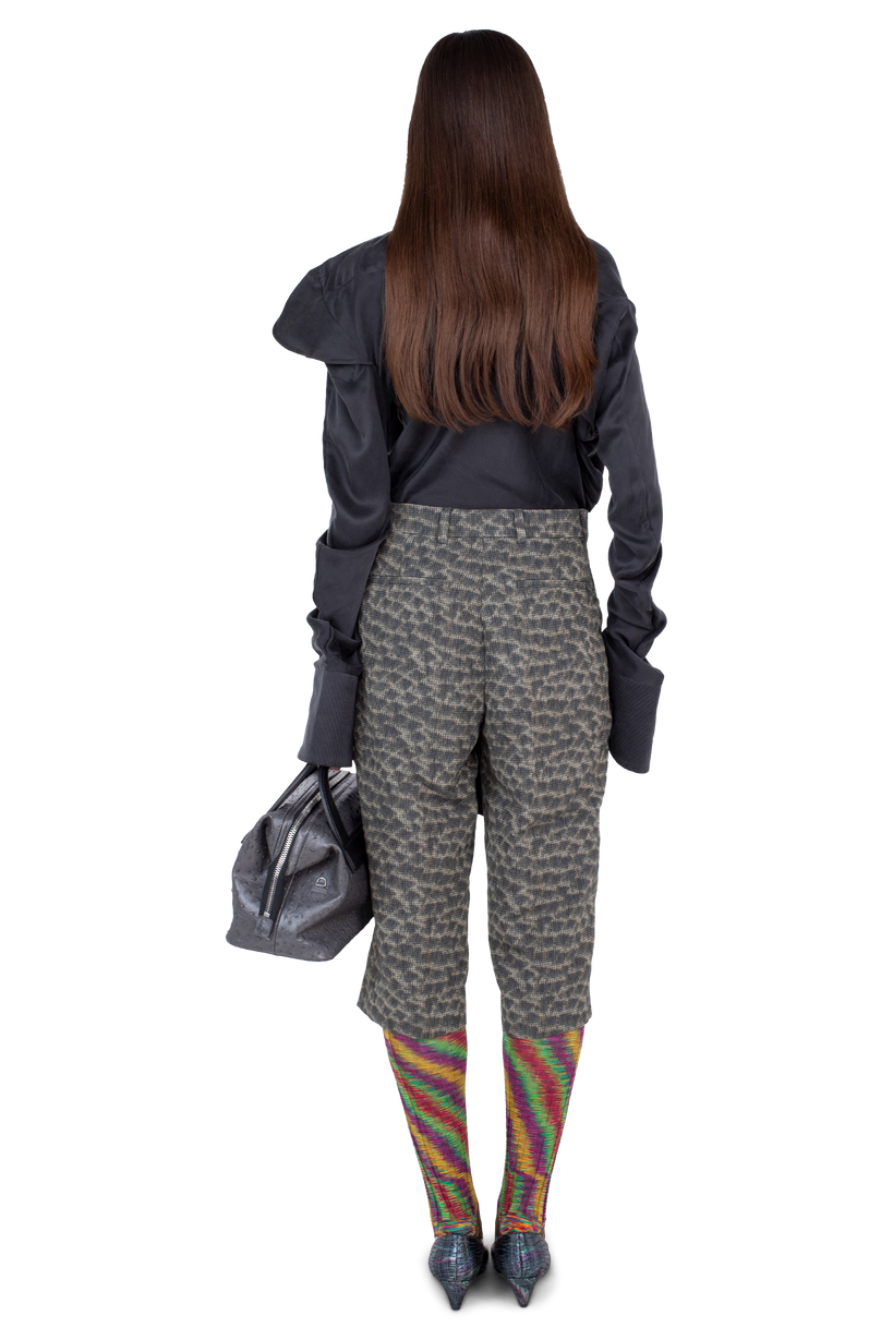 LINNET Wrap Culottes — Feather Print