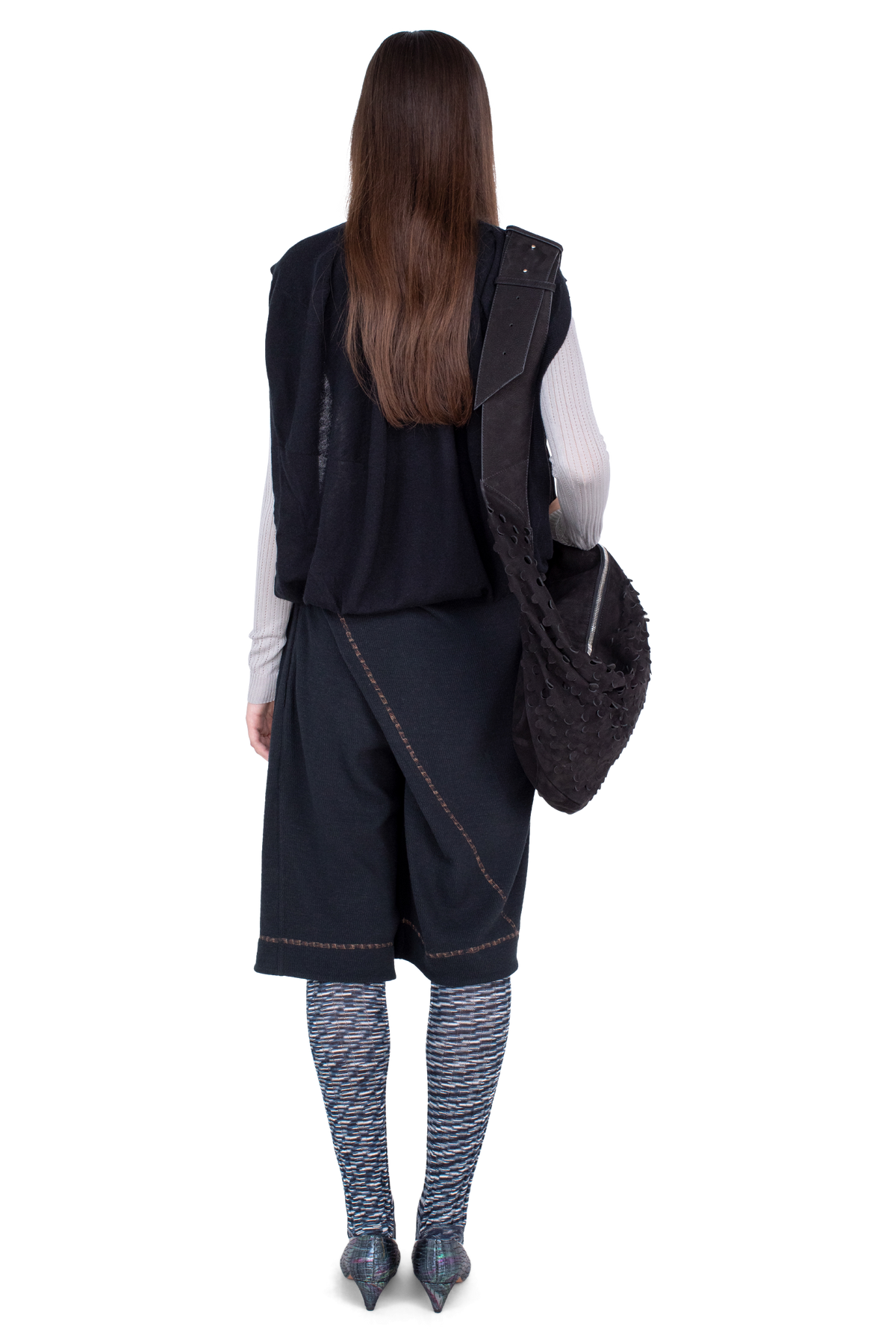 GUILLEMOT Cocoon Cardigan — Nebular Black / Silver Grey