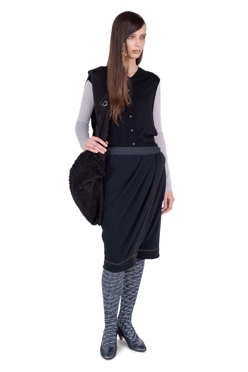 GUILLEMOT Cocoon Cardigan — Nebular Black / Silver Grey