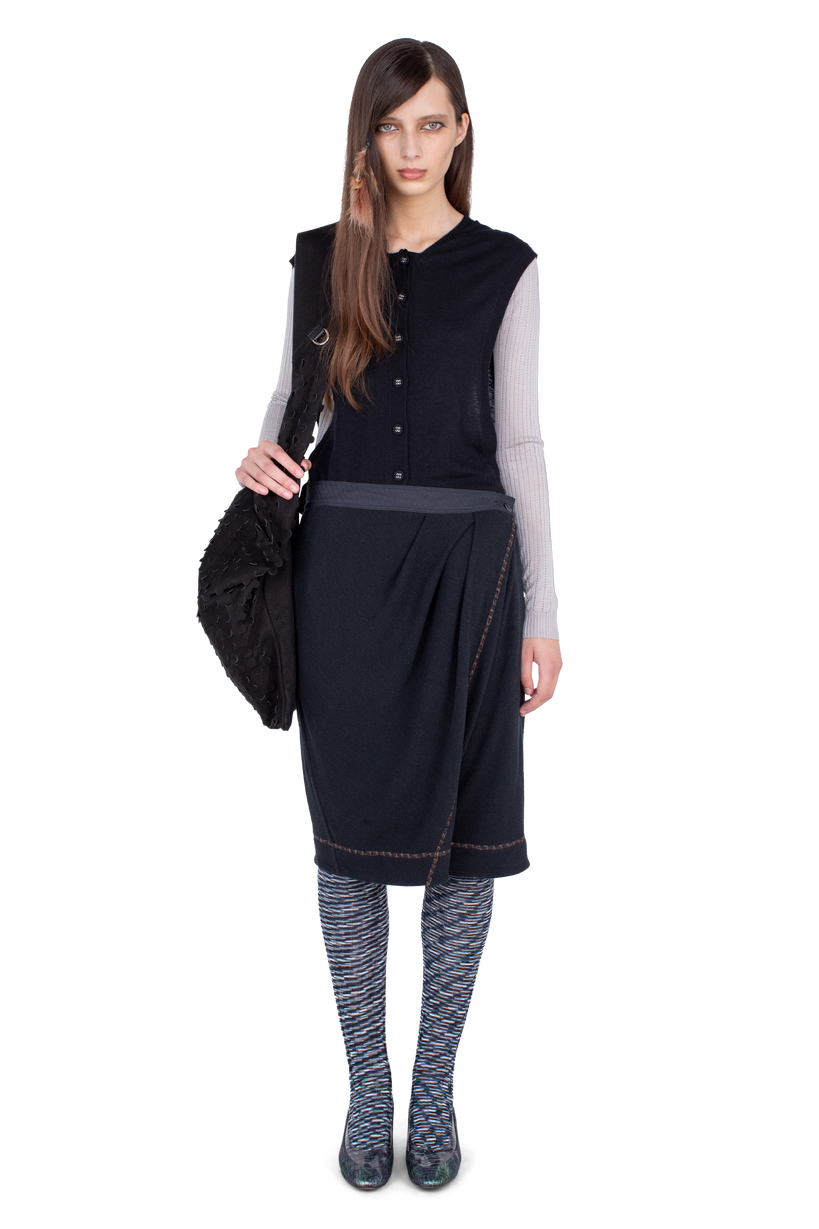 GUILLEMOT Cocoon Cardigan — Nebular Black / Silver Grey