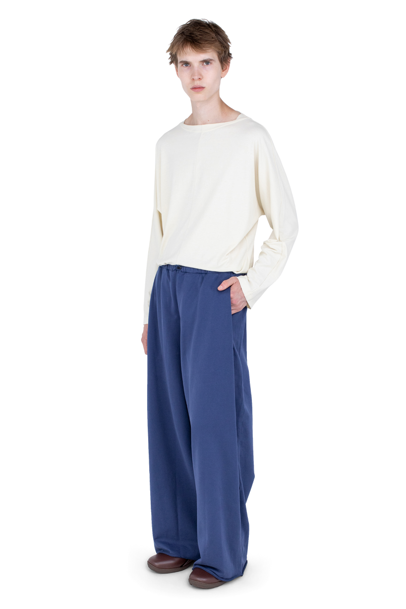 VELEKA Wide Trousers — Marine Blue