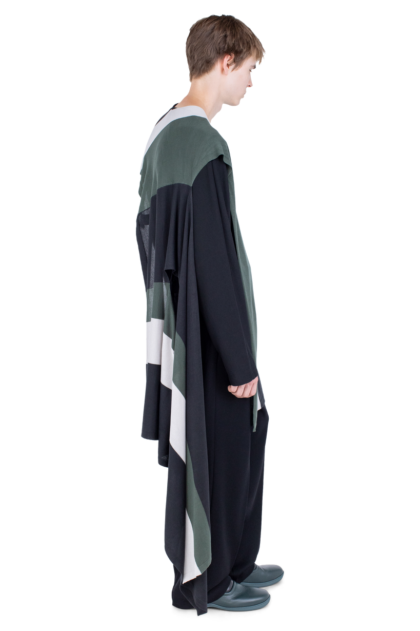 SIGO Wide Knit Scarf — Black