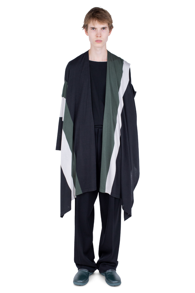 SIGO Wide Knit Scarf — Black