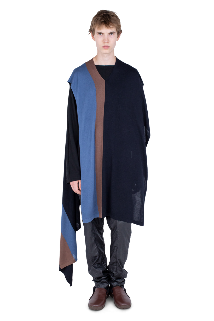 SIGO Wide Knit Scarf — Brown