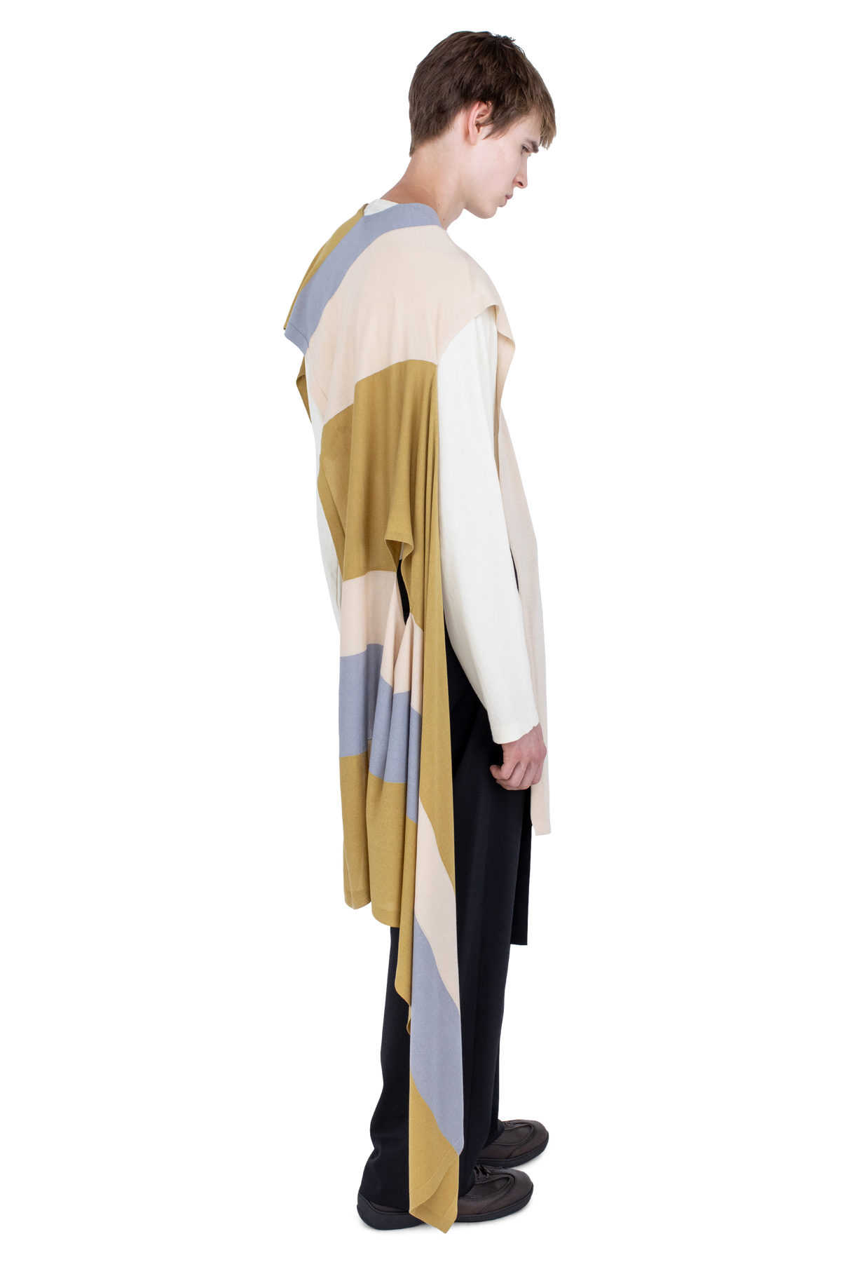 SIGO Wide Knit Scarf — Ochre