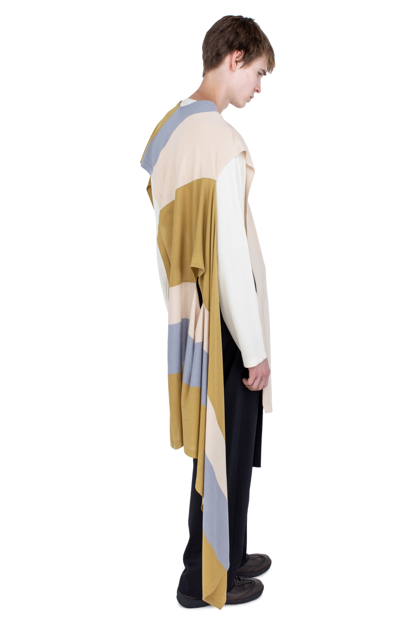 SIGO Wide Knit Scarf — Ochre