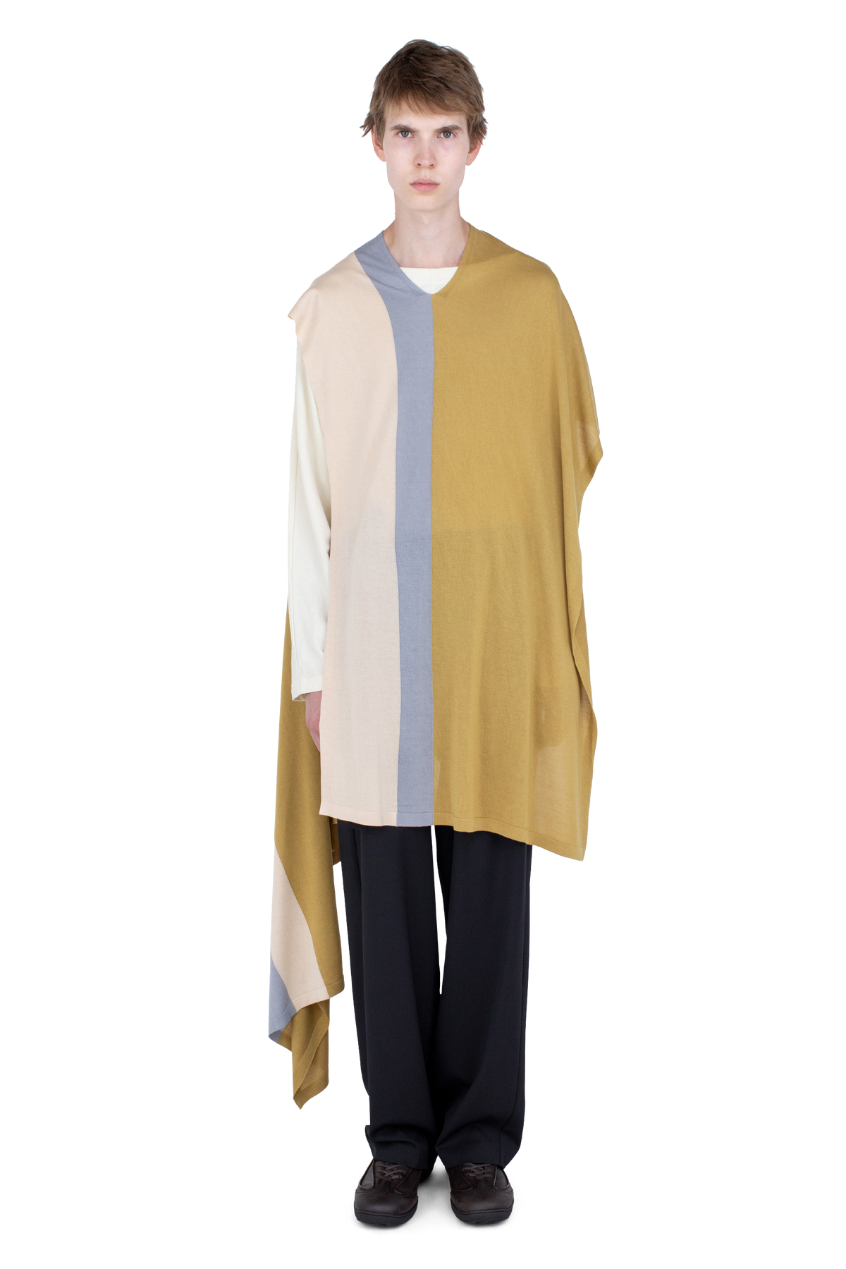 SIGO Wide Knit Scarf — Ochre
