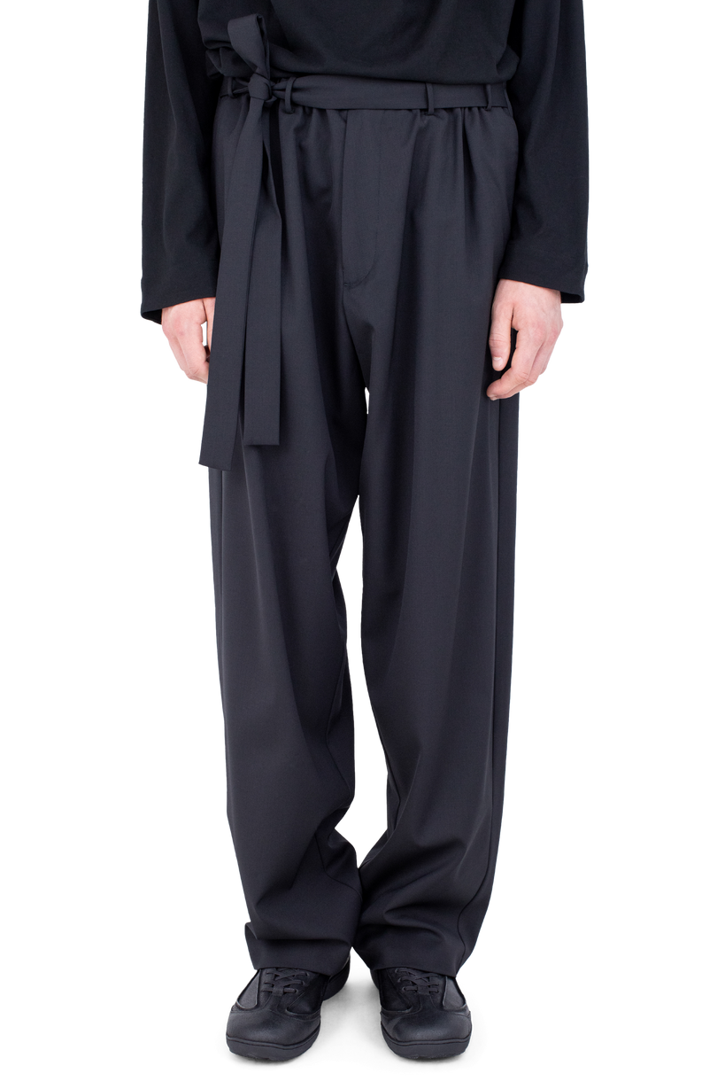 LAAN Gathered Trousers — Crow Black