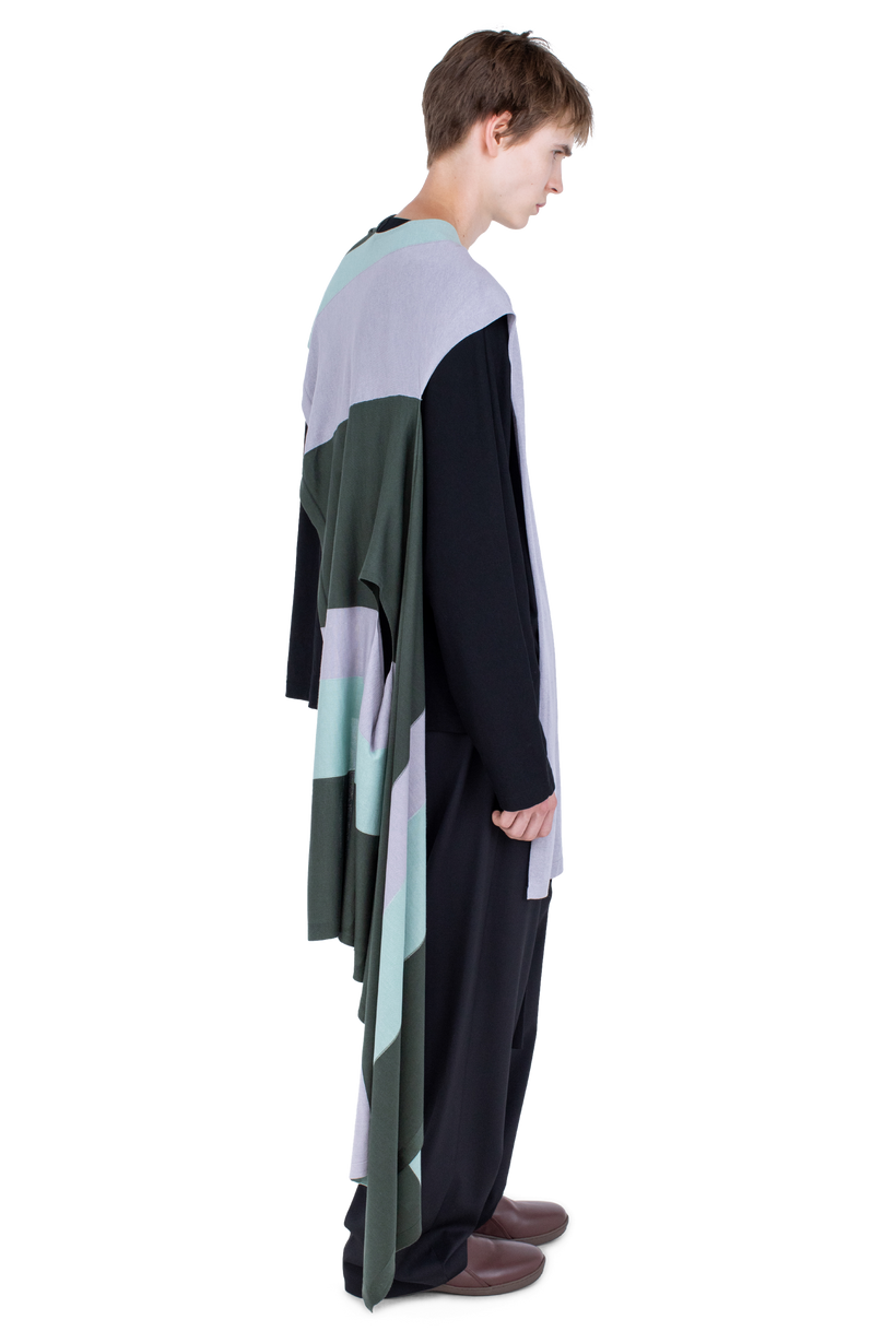 SIGO Wide Knit Scarf — Pine