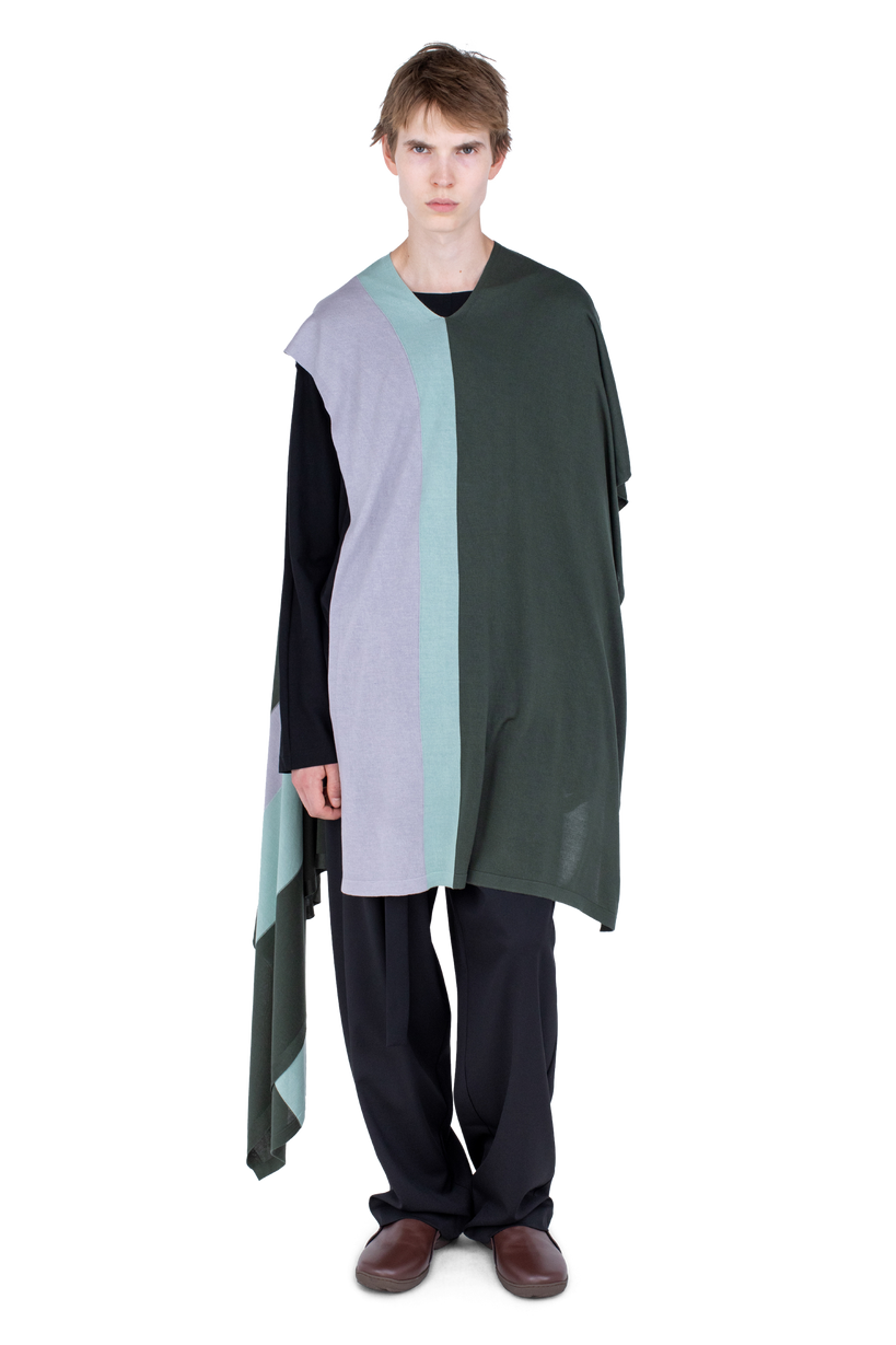 SIGO Wide Knit Scarf — Pine