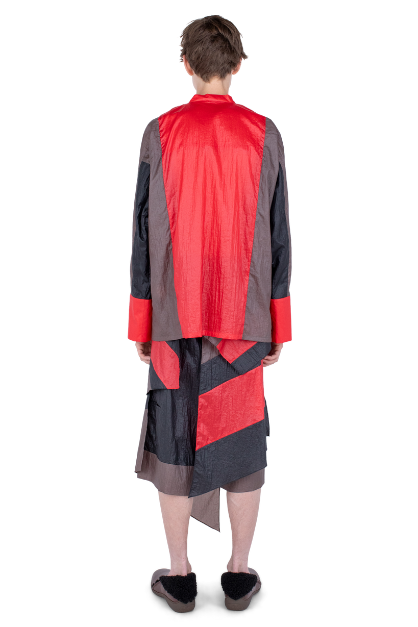 HERTEL Stripe Pullover — Crimson