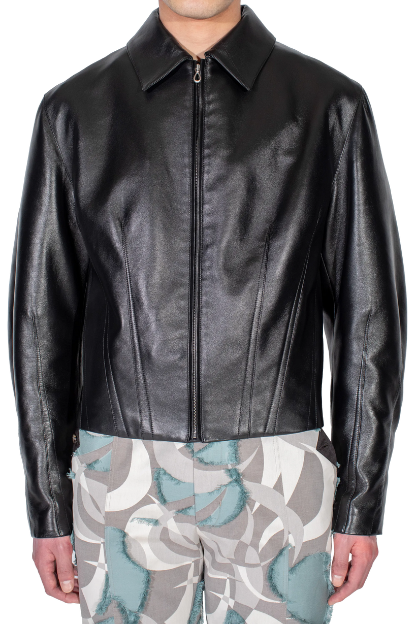 LUR Leather Jacket — Smokey Black