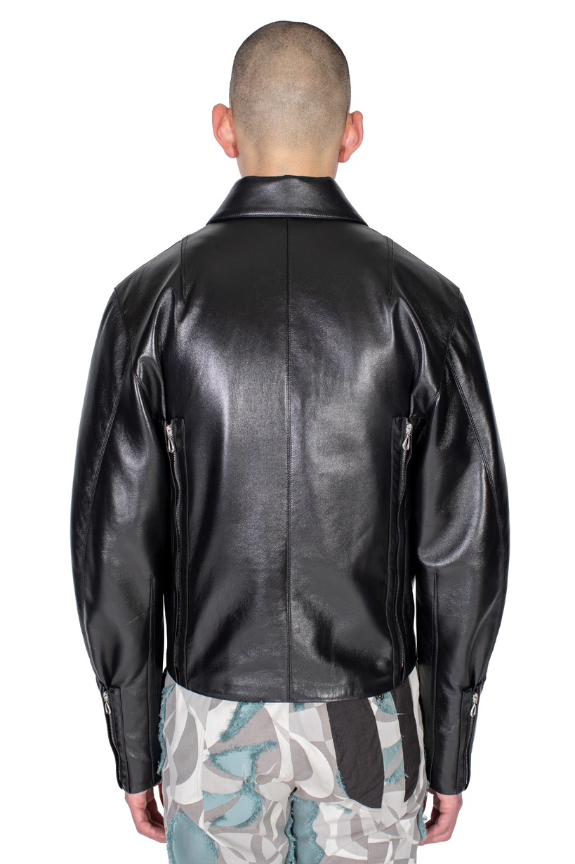 LUR Leather Jacket — Smokey Black