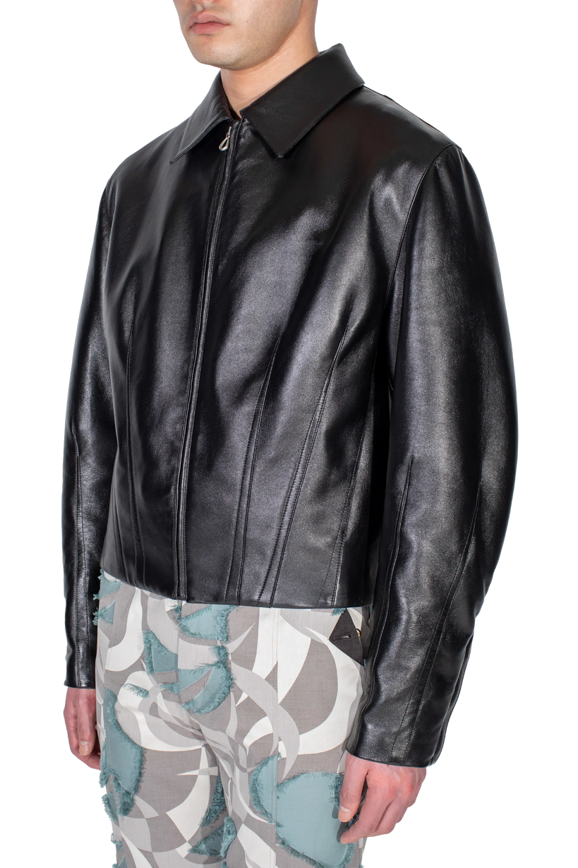 LUR Leather Jacket — Smokey Black
