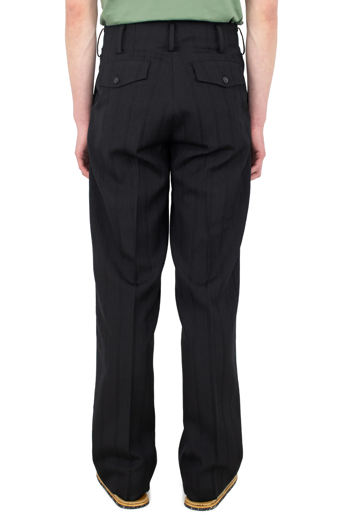 TARHOS Pleated Trousers — Midnight Black