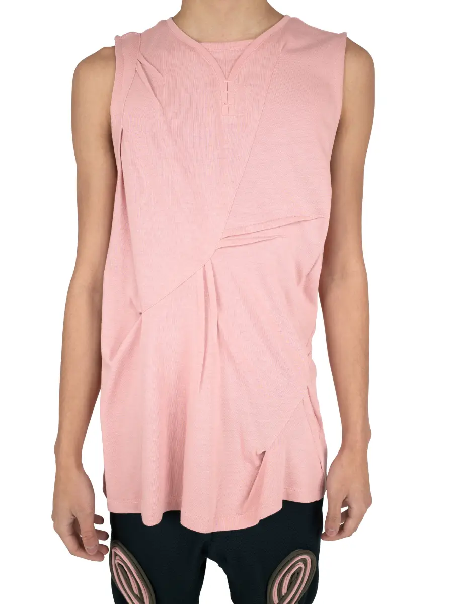 トップス kiko kostadinov DEULTUM DARTED TOP Kiko Kostadinov Men's' Deultum Darted Vest in Khaki | LN-CC®
