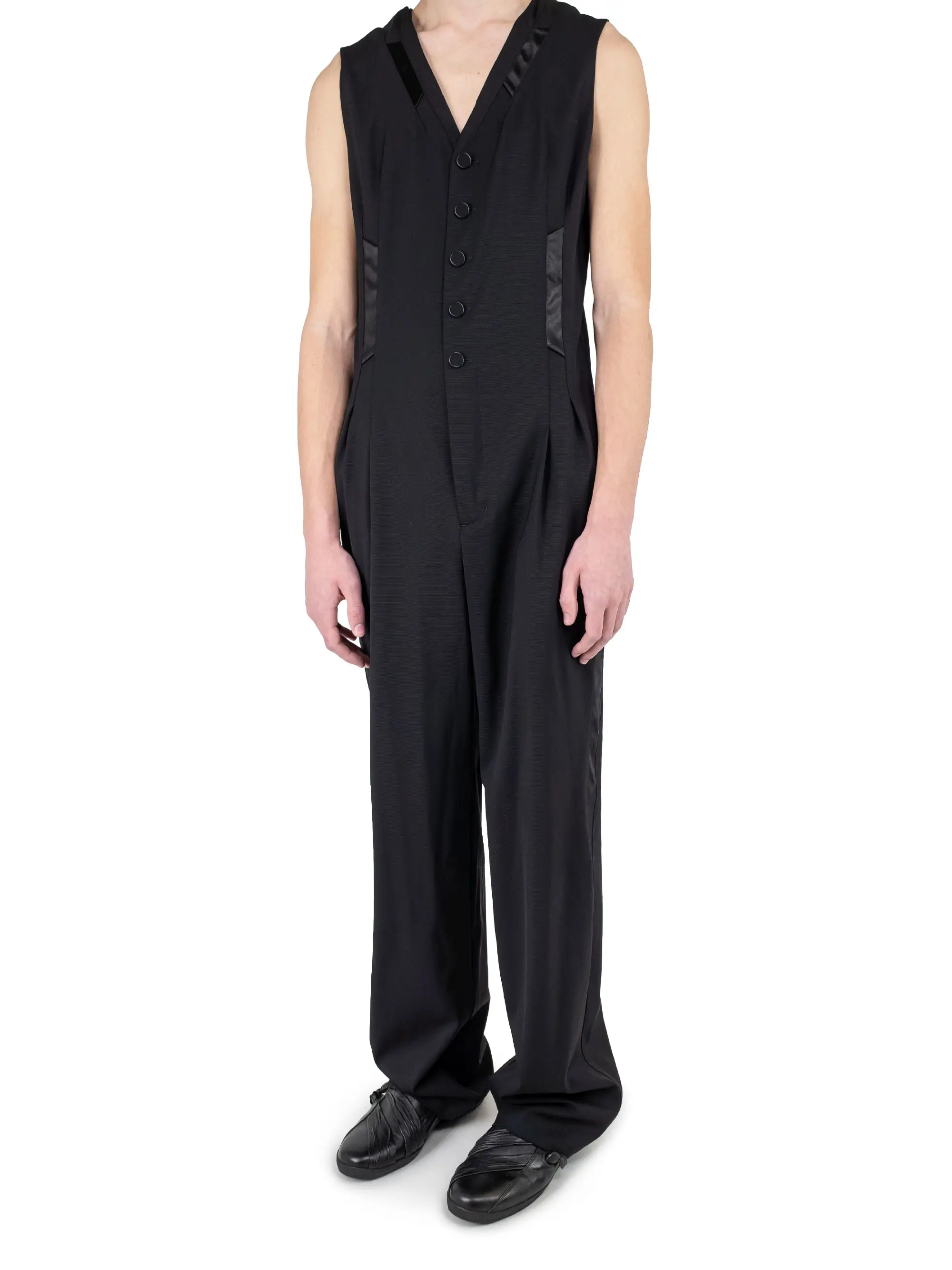 KIKO KOSTADINOV ORSON FORMAL JUMPSUIT - CROW BLACK/INK BLACK