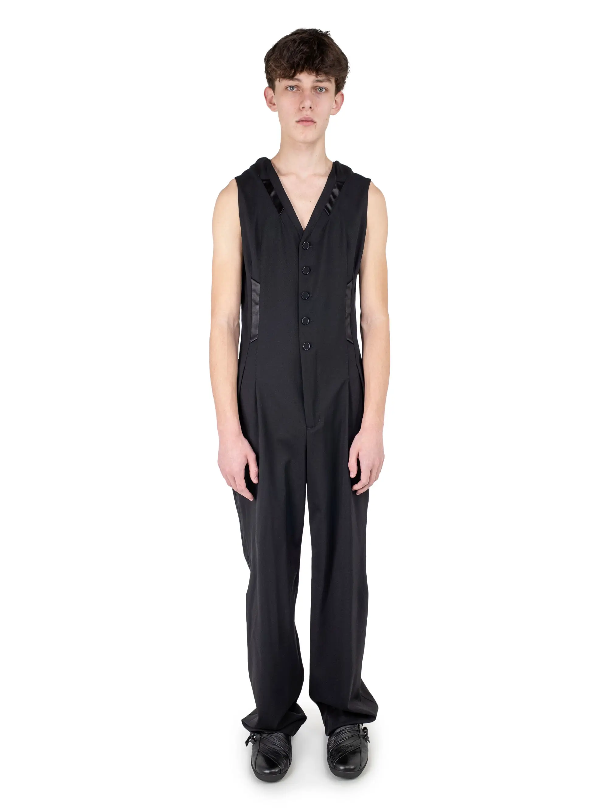 KIKO KOSTADINOV ORSON FORMAL JUMPSUIT - CROW BLACK/INK BLACK