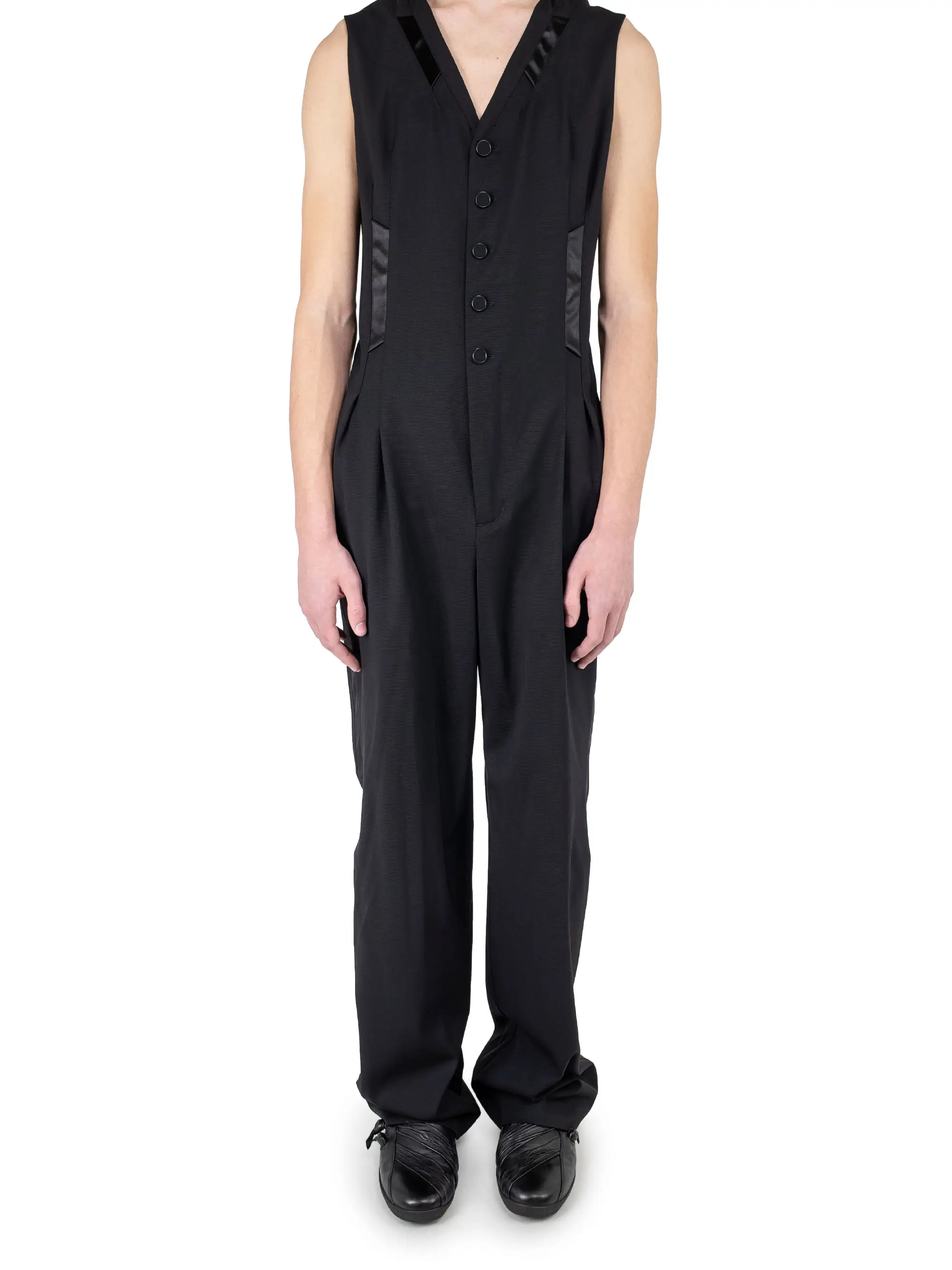 KIKO KOSTADINOV ORSON FORMAL JUMPSUIT - CROW BLACK/INK BLACK