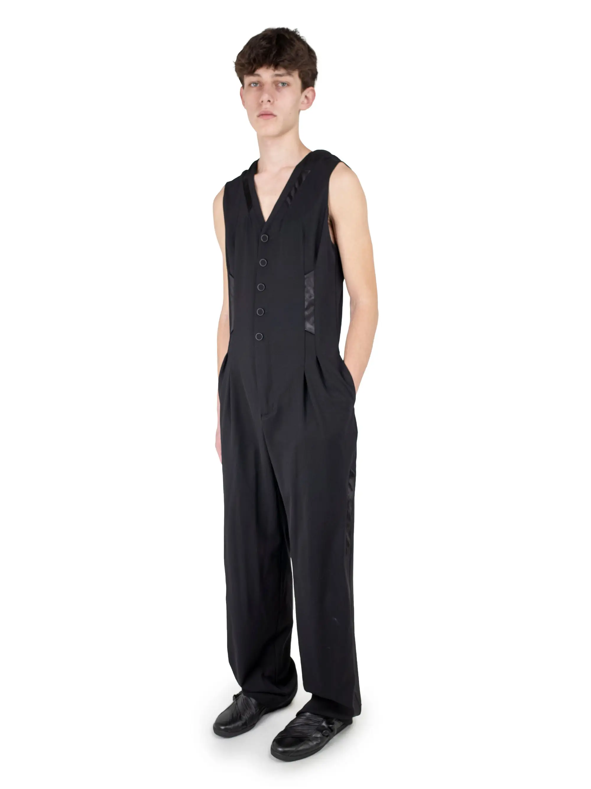 KIKO KOSTADINOV ORSON FORMAL JUMPSUIT - CROW BLACK/INK BLACK