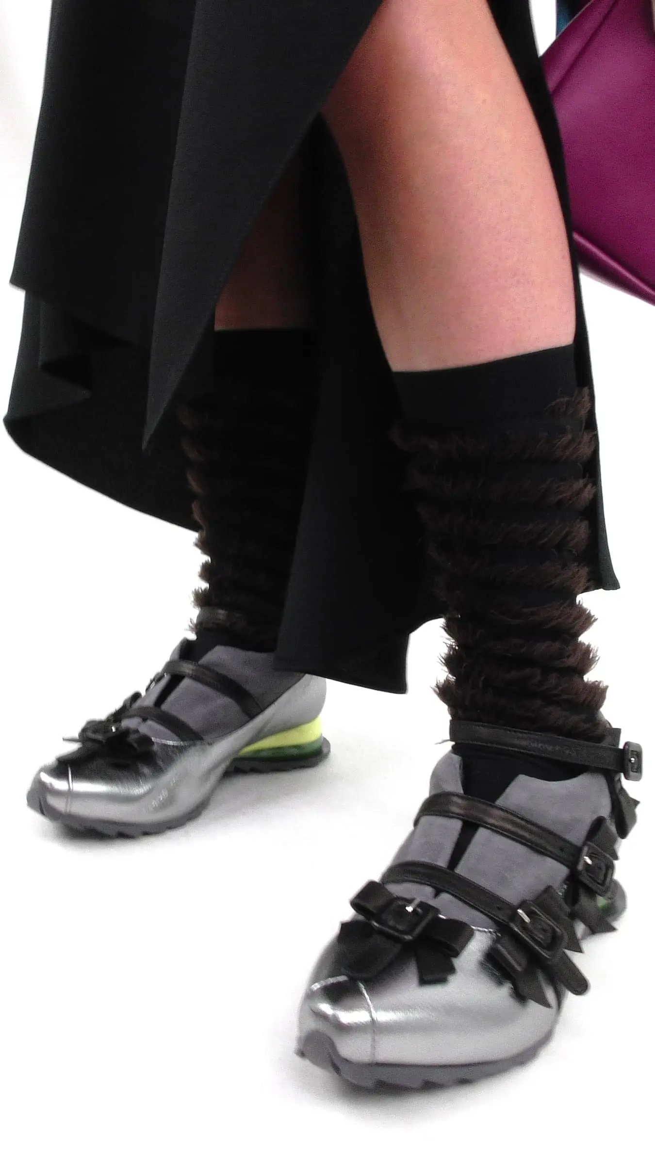KIKO KOSTADINOV Spiral Trim Sock Anthracite / Black