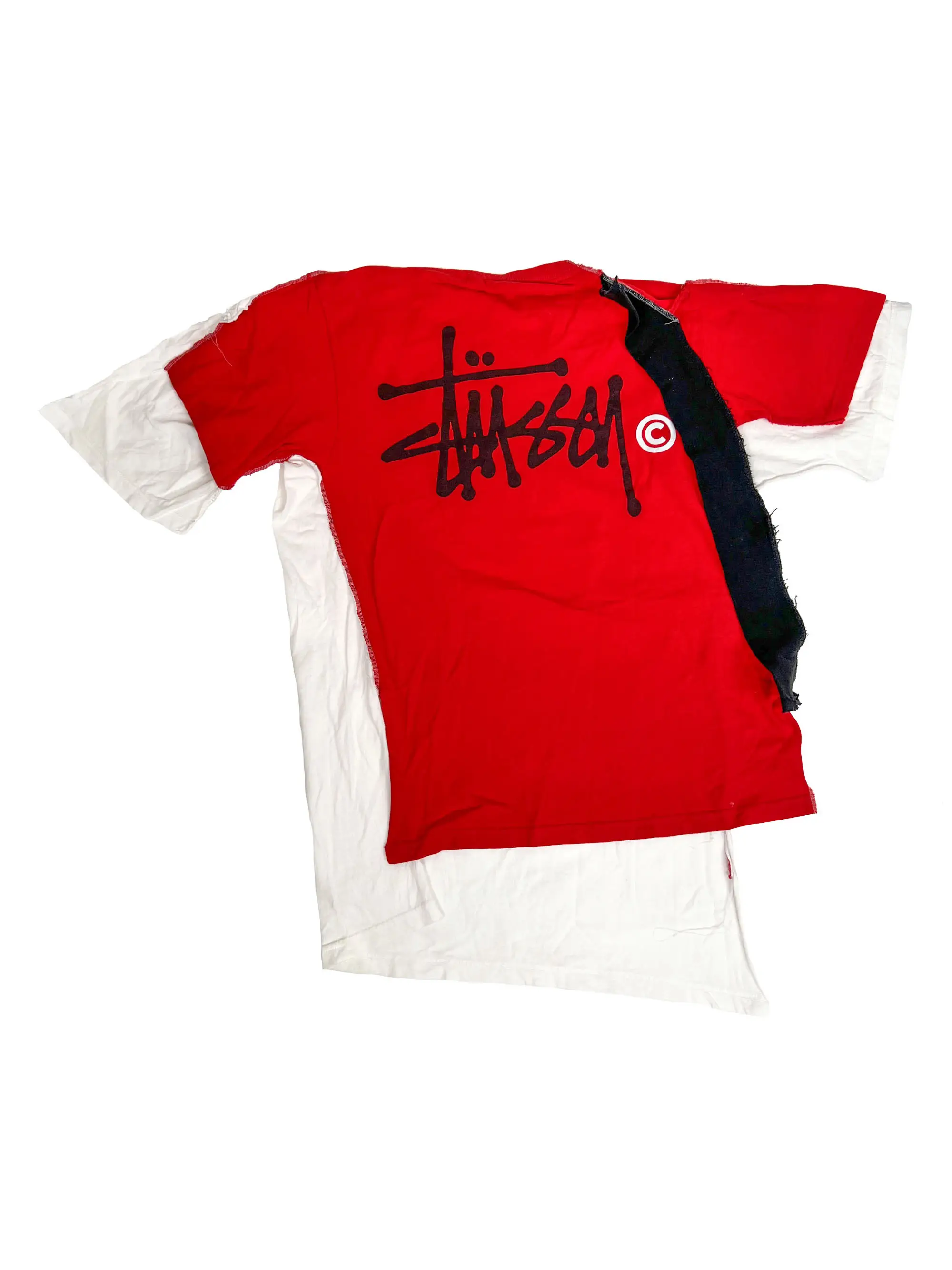 KIKO KOSTADINOV STUSSY REWORK ONE OFF TEE - WHITE / RED