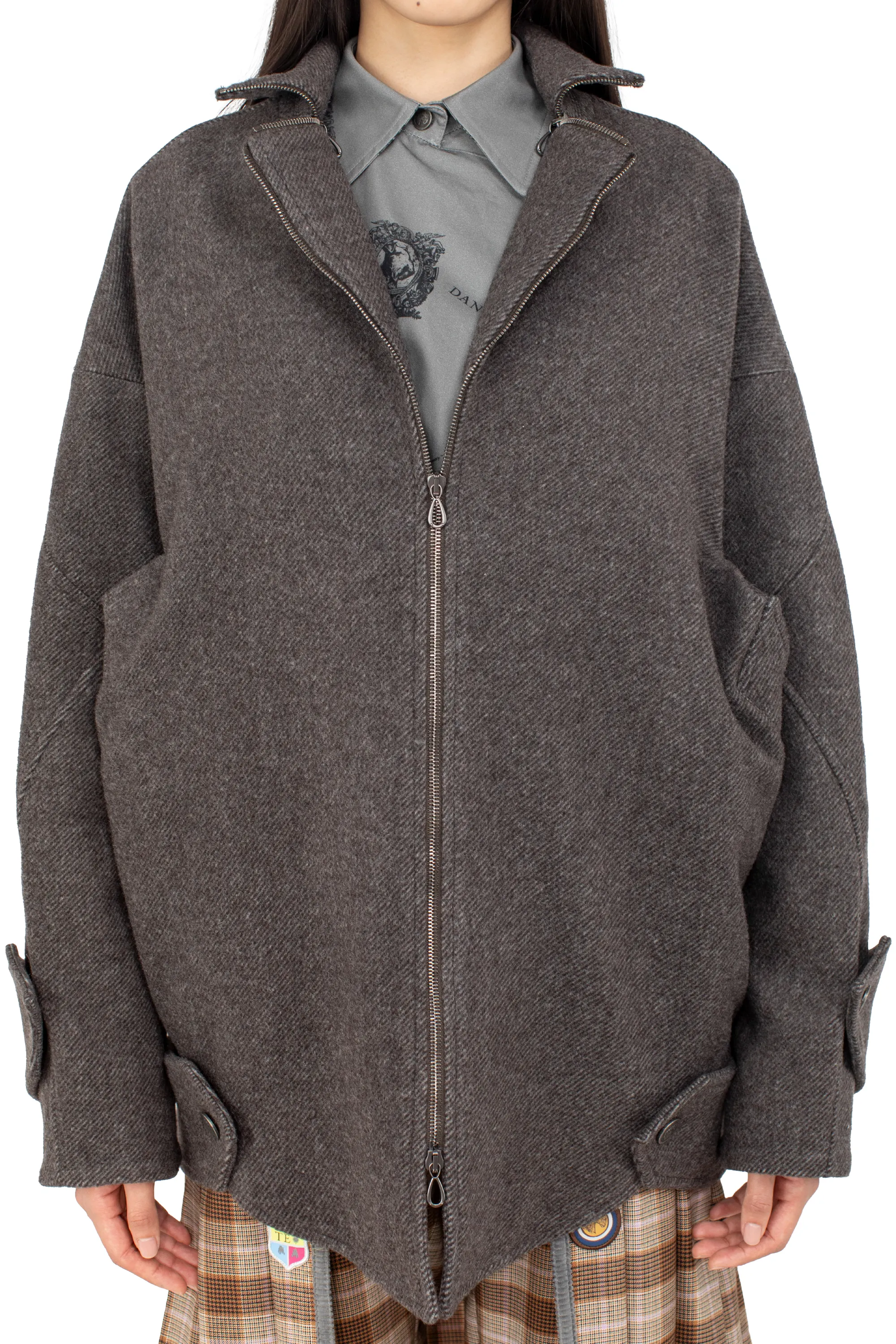 KIKO KOSTADINOV DANTE ARMOURED COAT - D BROWN