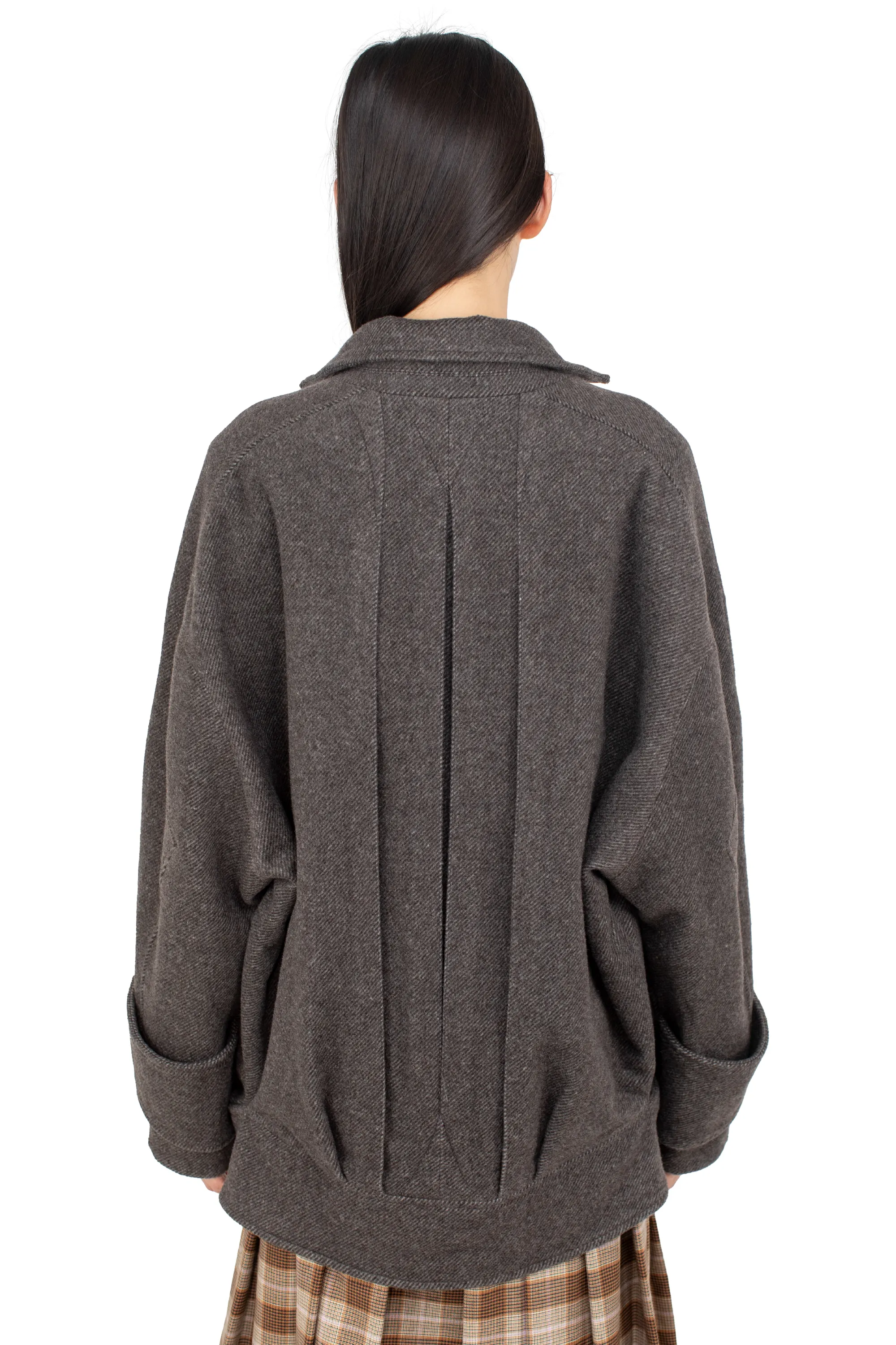 KIKO KOSTADINOV DANTE ARMOURED COAT - D BROWN