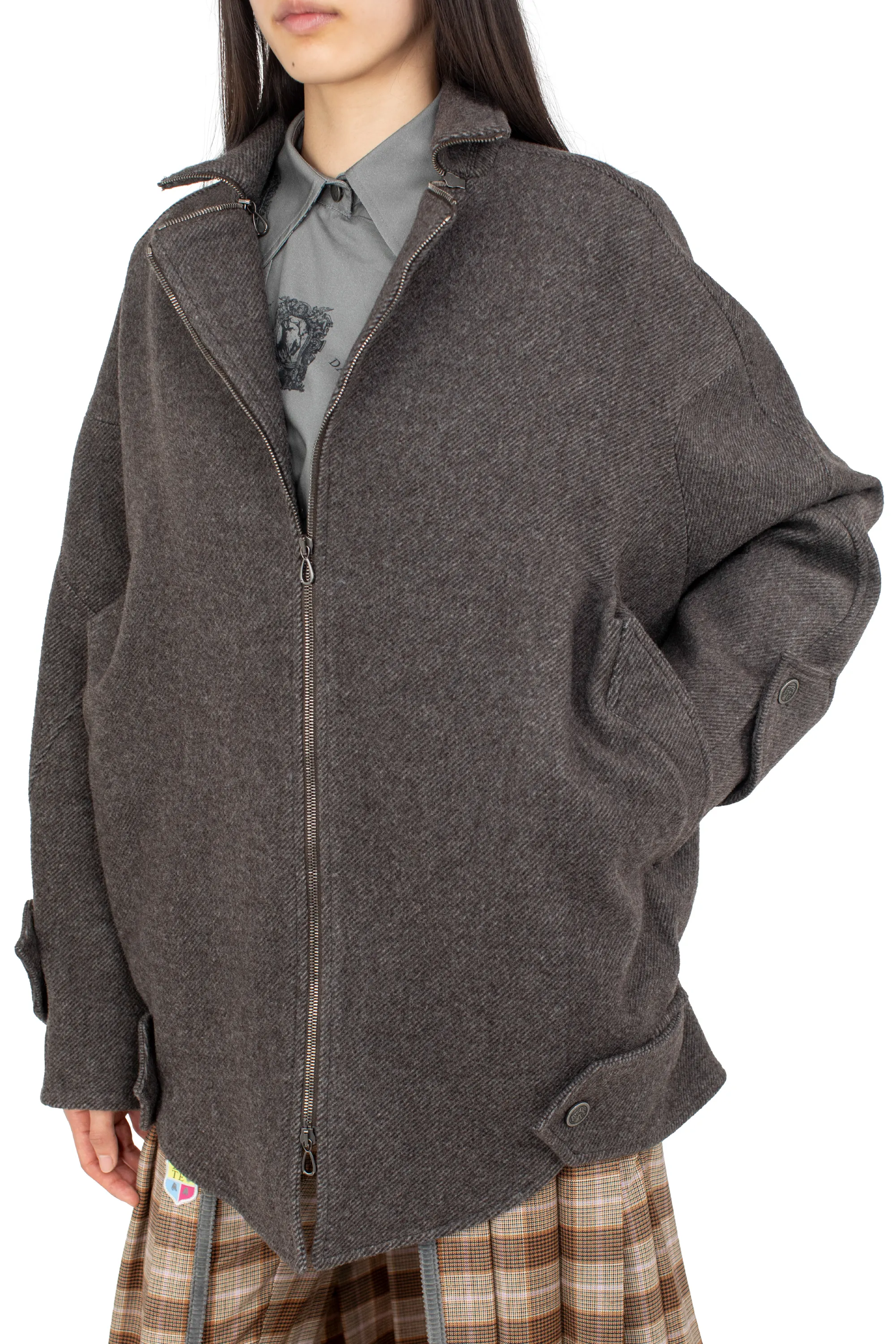 KIKO KOSTADINOV DANTE ARMOURED COAT - D BROWN