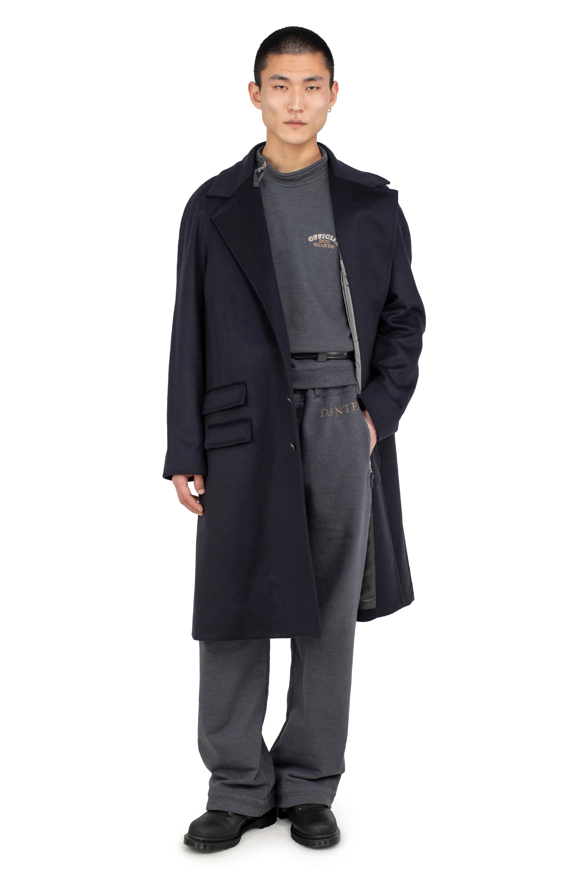 KIKO KOSTADINOV DANTE BALMACAAN COAT - MIDNIGHT BLUE