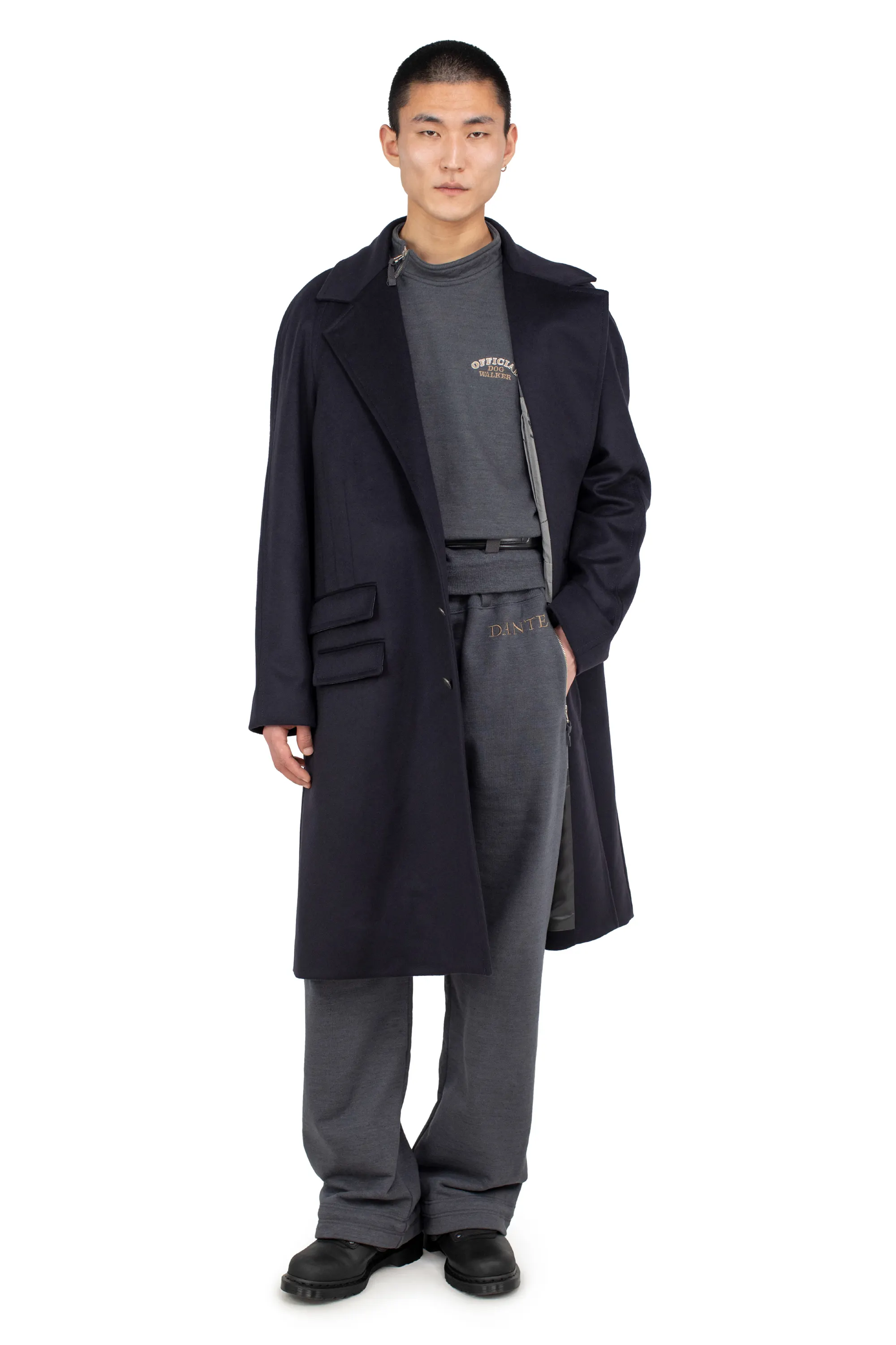 KIKO KOSTADINOV DANTE BALMACAAN COAT - MIDNIGHT BLUE