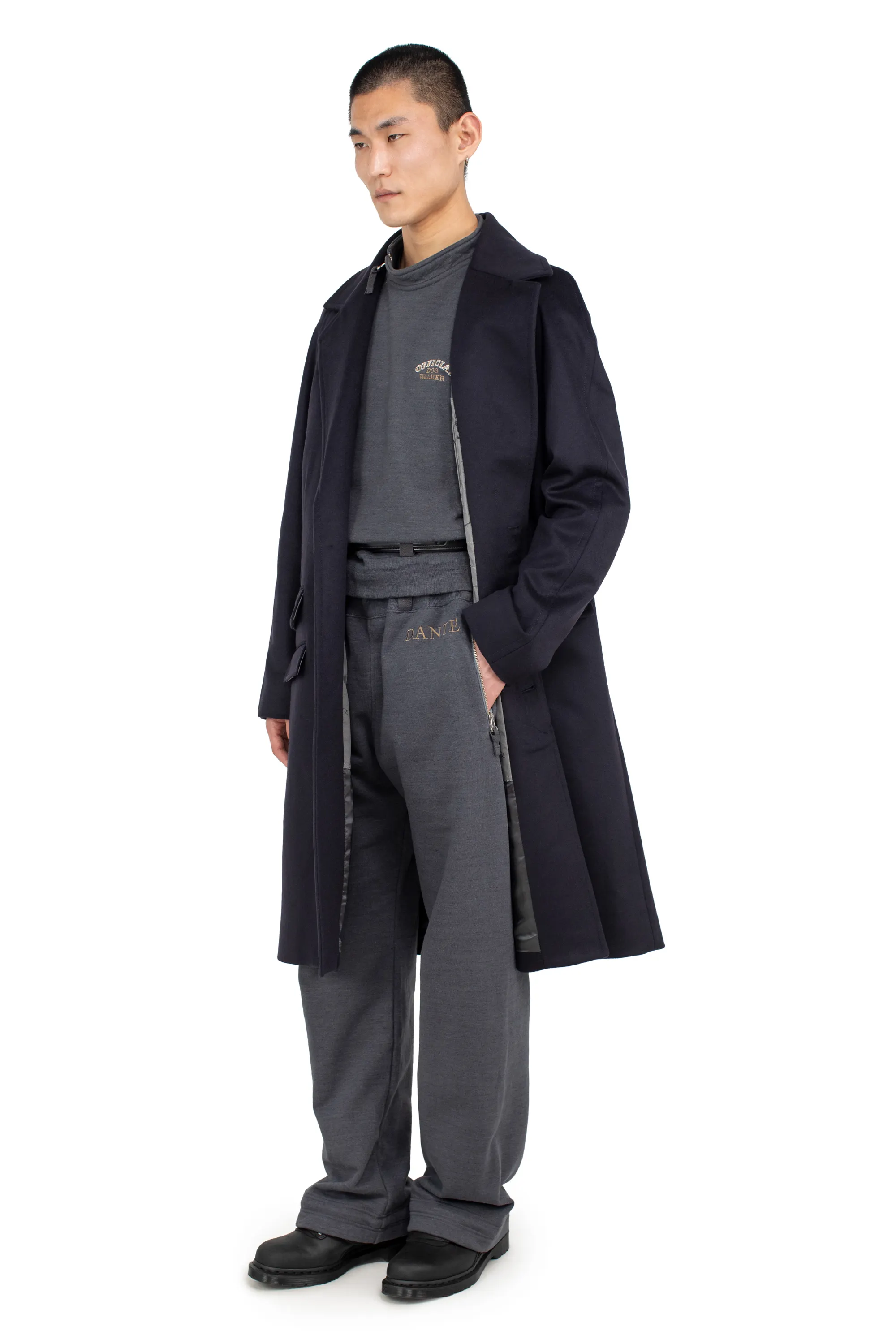 KIKO KOSTADINOV DANTE BALMACAAN COAT - MIDNIGHT BLUE