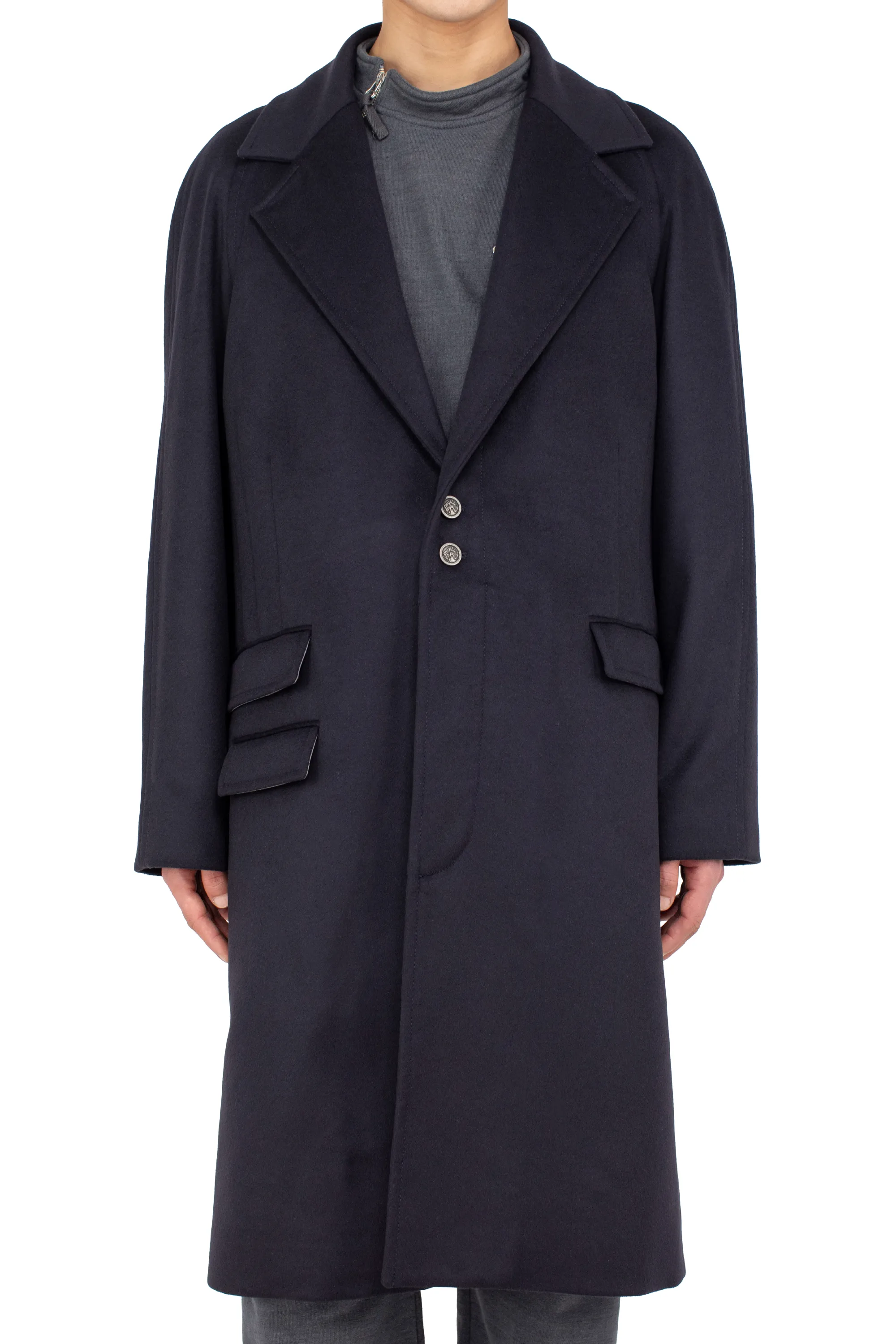KIKO KOSTADINOV DANTE BALMACAAN COAT - MIDNIGHT BLUE