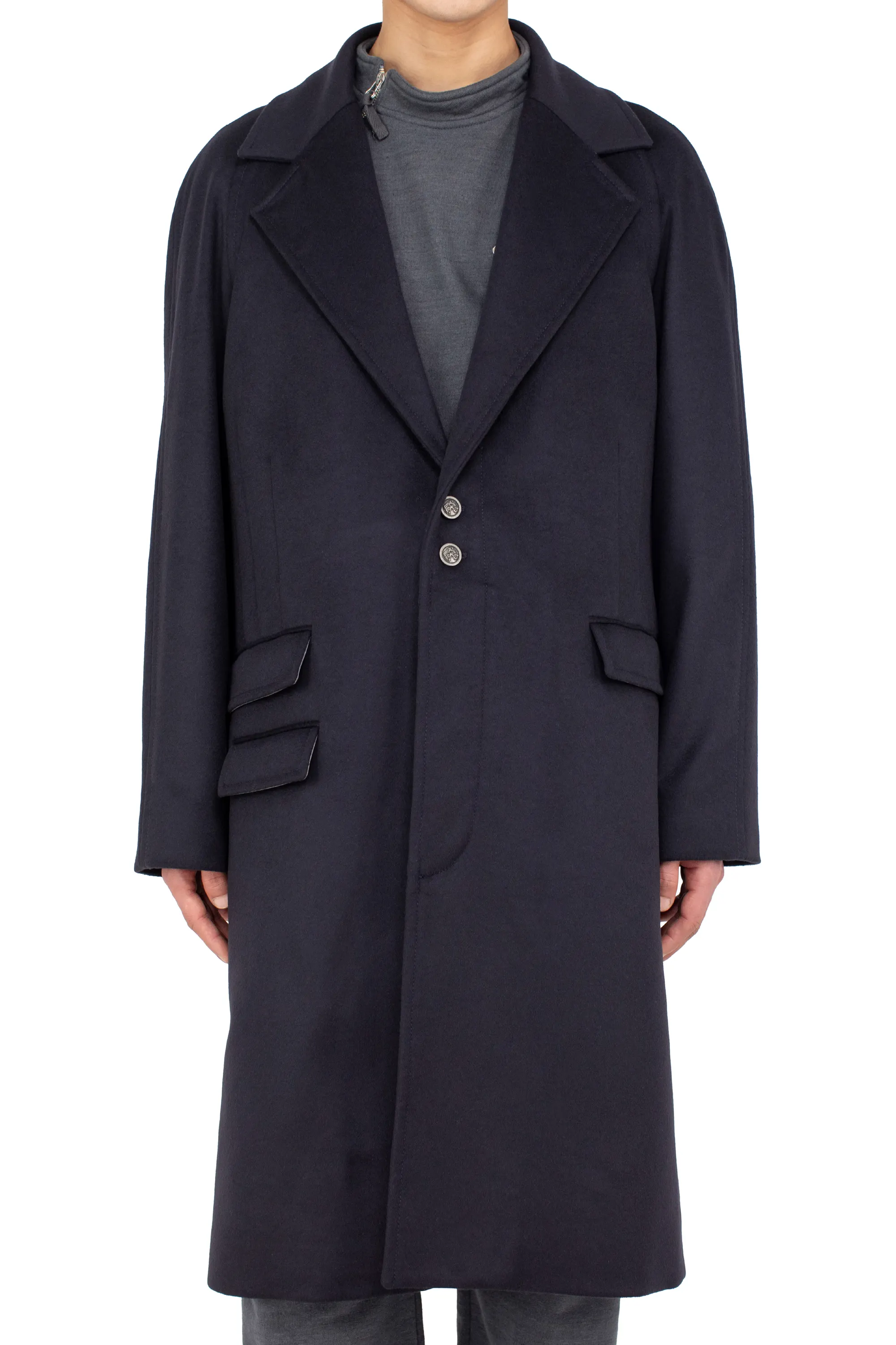 KIKO KOSTADINOV DANTE BALMACAAN COAT - MIDNIGHT BLUE