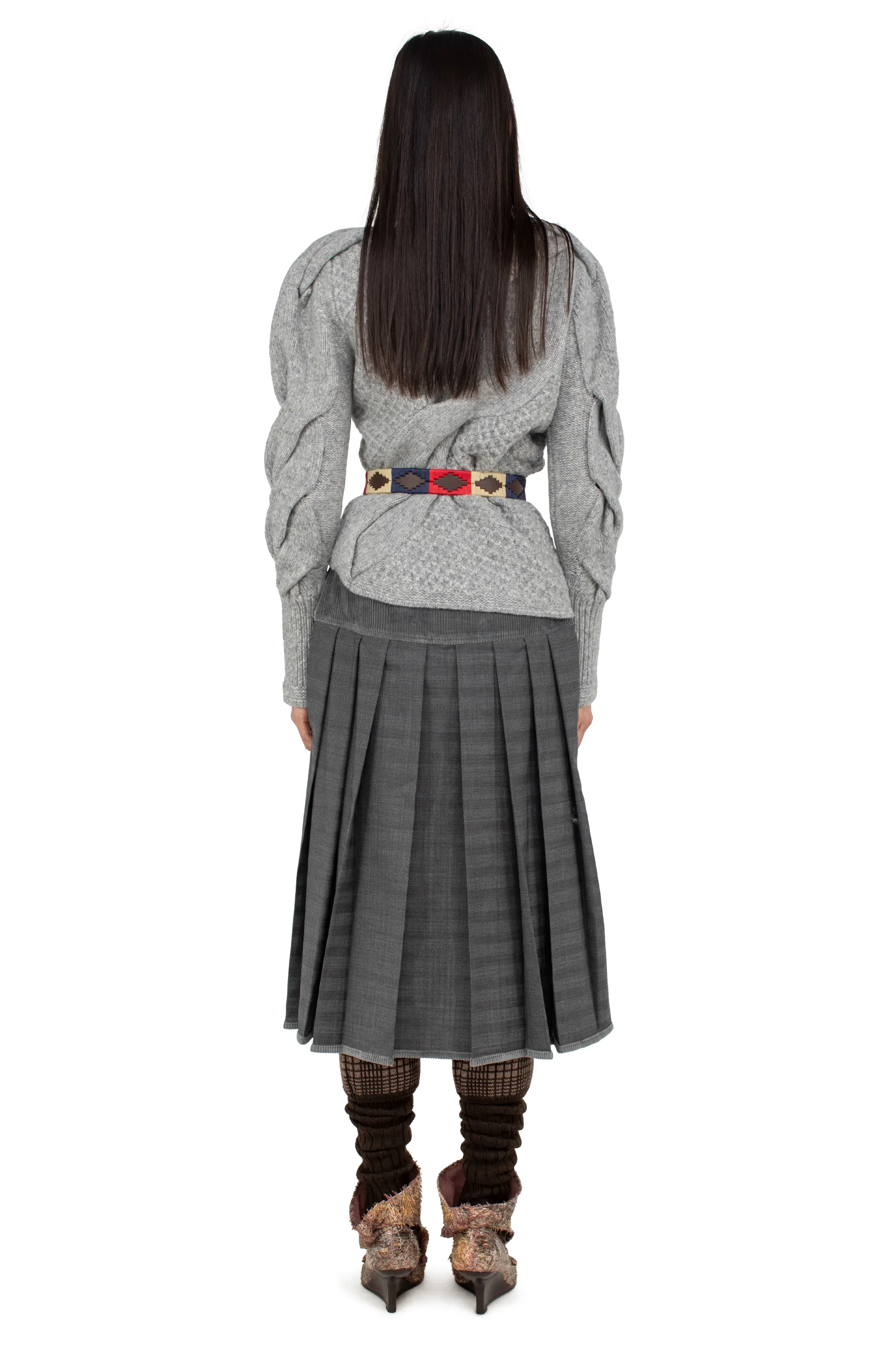 KIKO KOSTADINOV DANTE PLEATED SKORT - GREY/D GREY