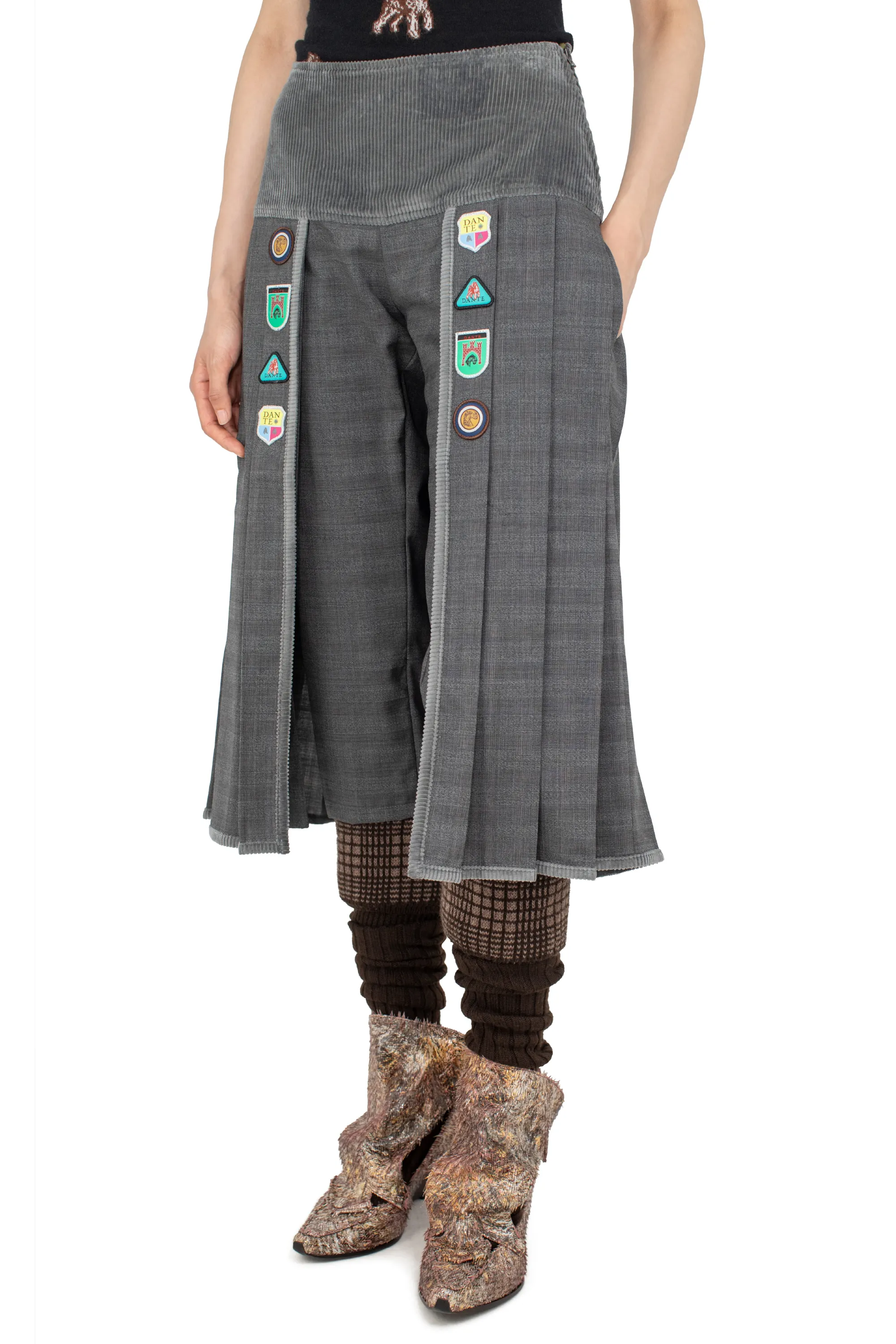 KIKO KOSTADINOV DANTE PLEATED SKORT - GREY/D GREY