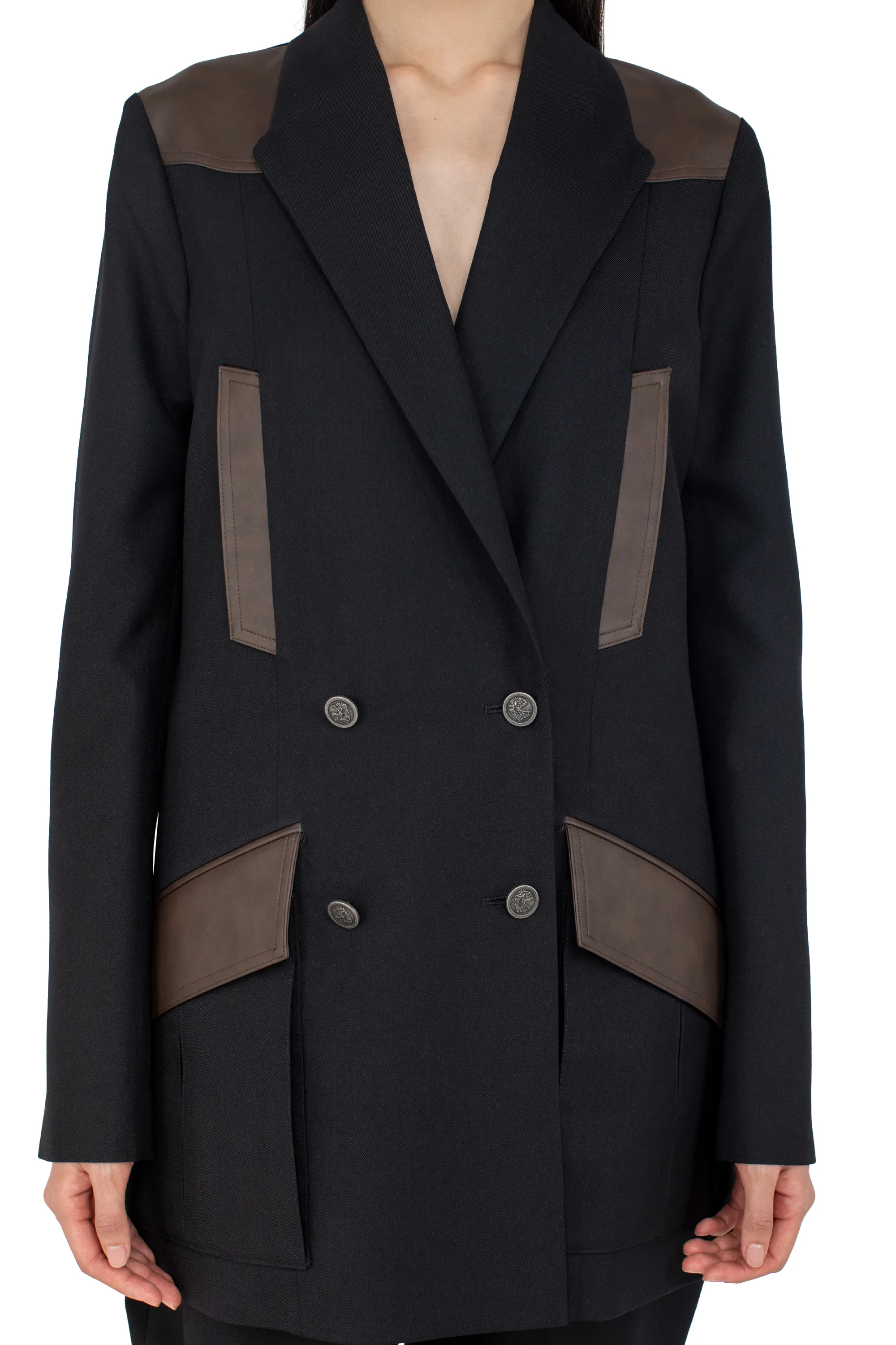 KIKO KOSTADINOV DANTE RIDING JACKET - BLACK/D BROWN