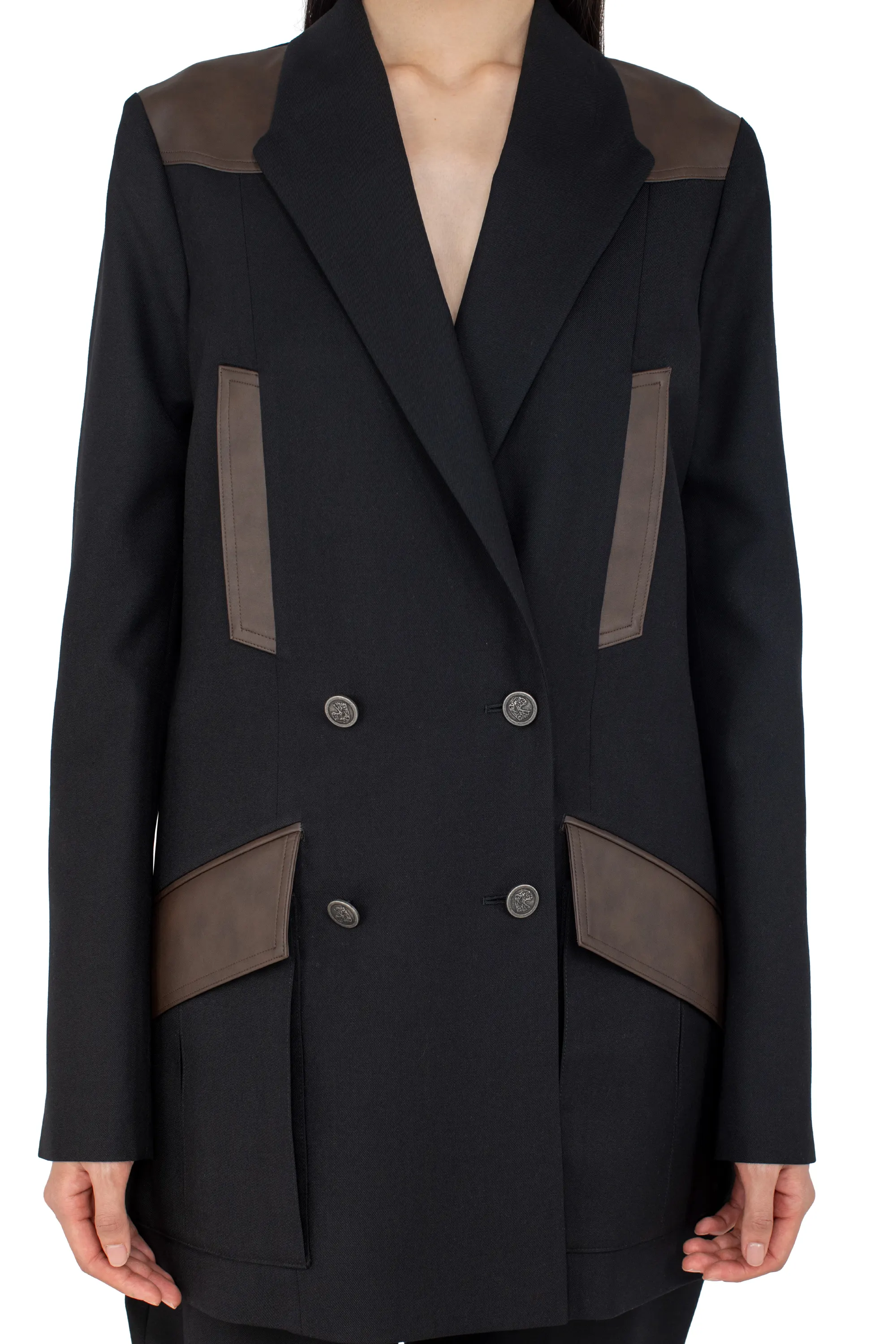 KIKO KOSTADINOV DANTE RIDING JACKET - BLACK/D BROWN